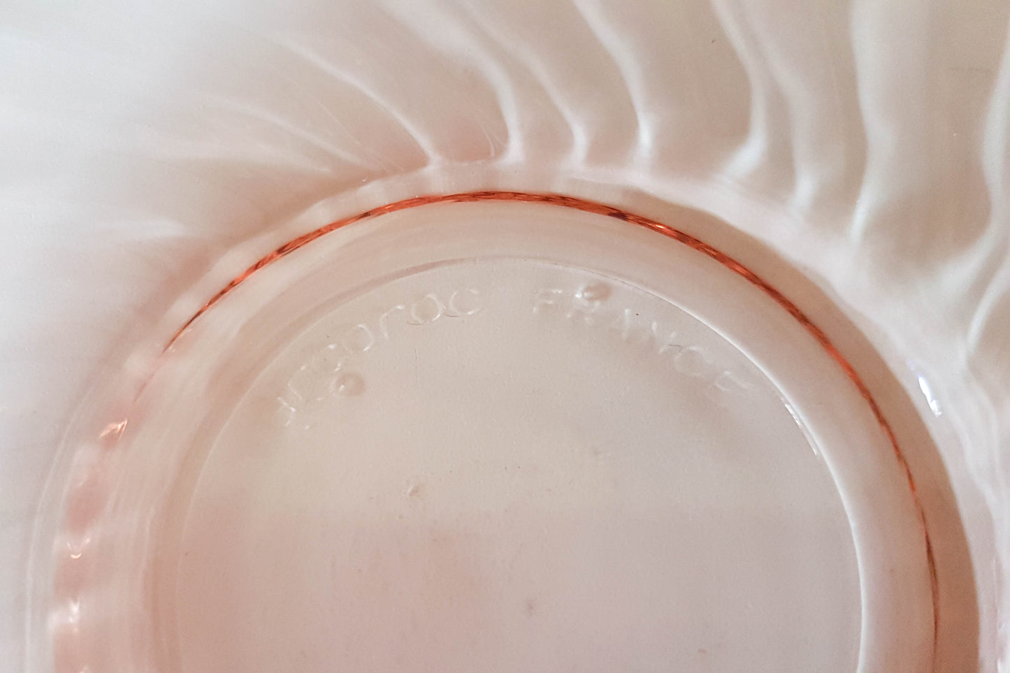 6 Tasses et sous-tasses à thé en verre rose Rosaline LUMINARC made in France