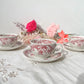 3 Tasses à Café en porcelaine blanche et rose Villero & Boch VALERIA Made in Germany