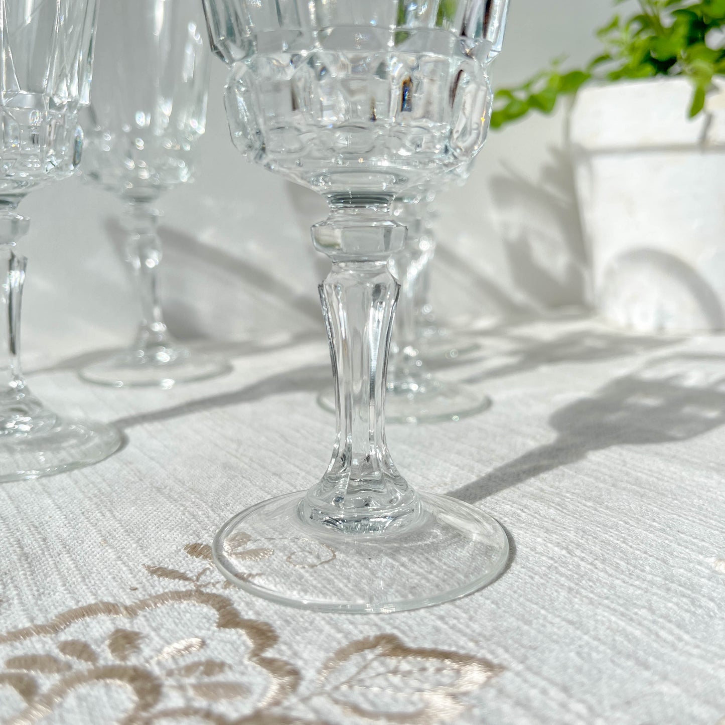 6 verres à vin rouge vintage en cristal – Cristal d'Arques modèle Chantelle