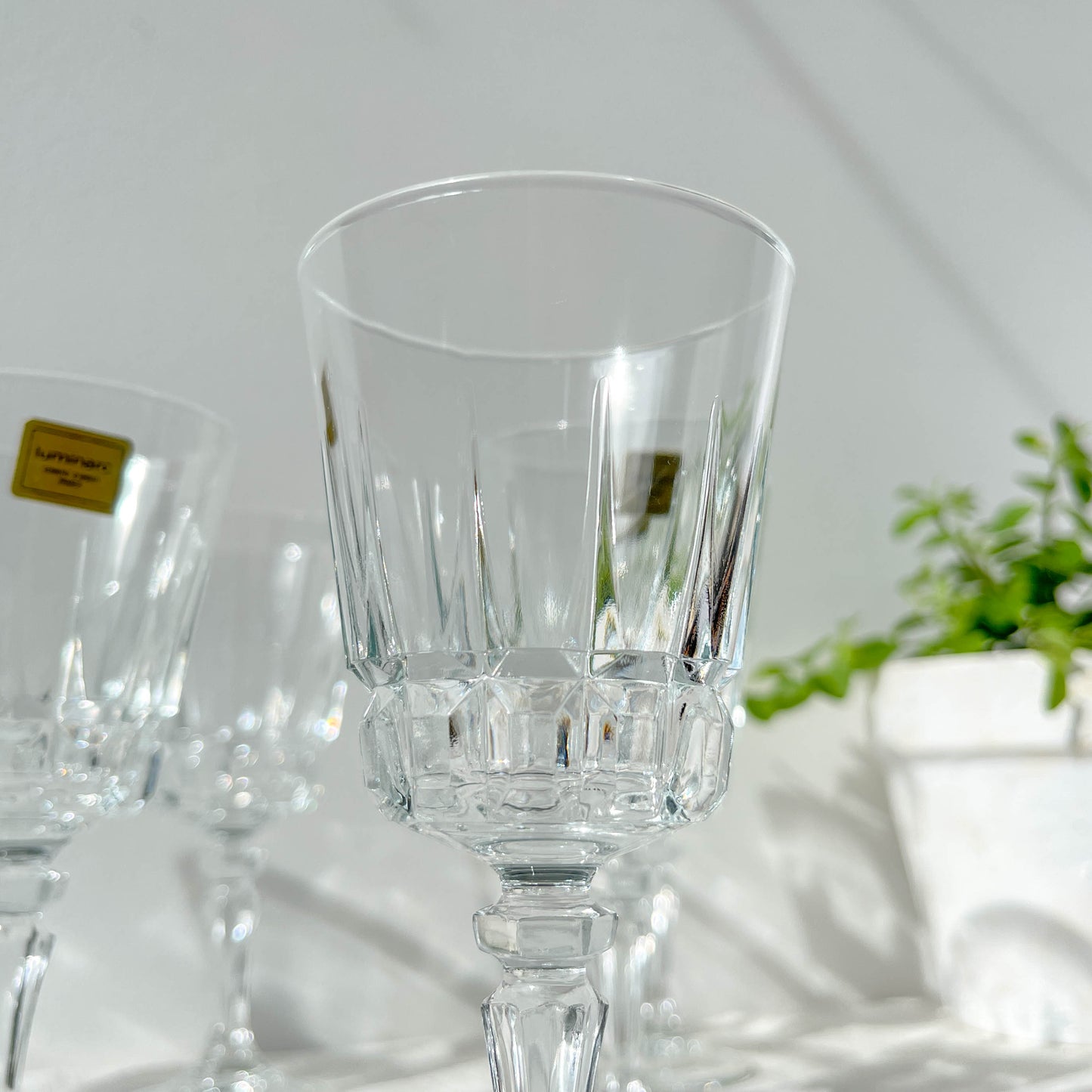 6 verres à vin rouge vintage en cristal – Cristal d'Arques modèle Chantelle