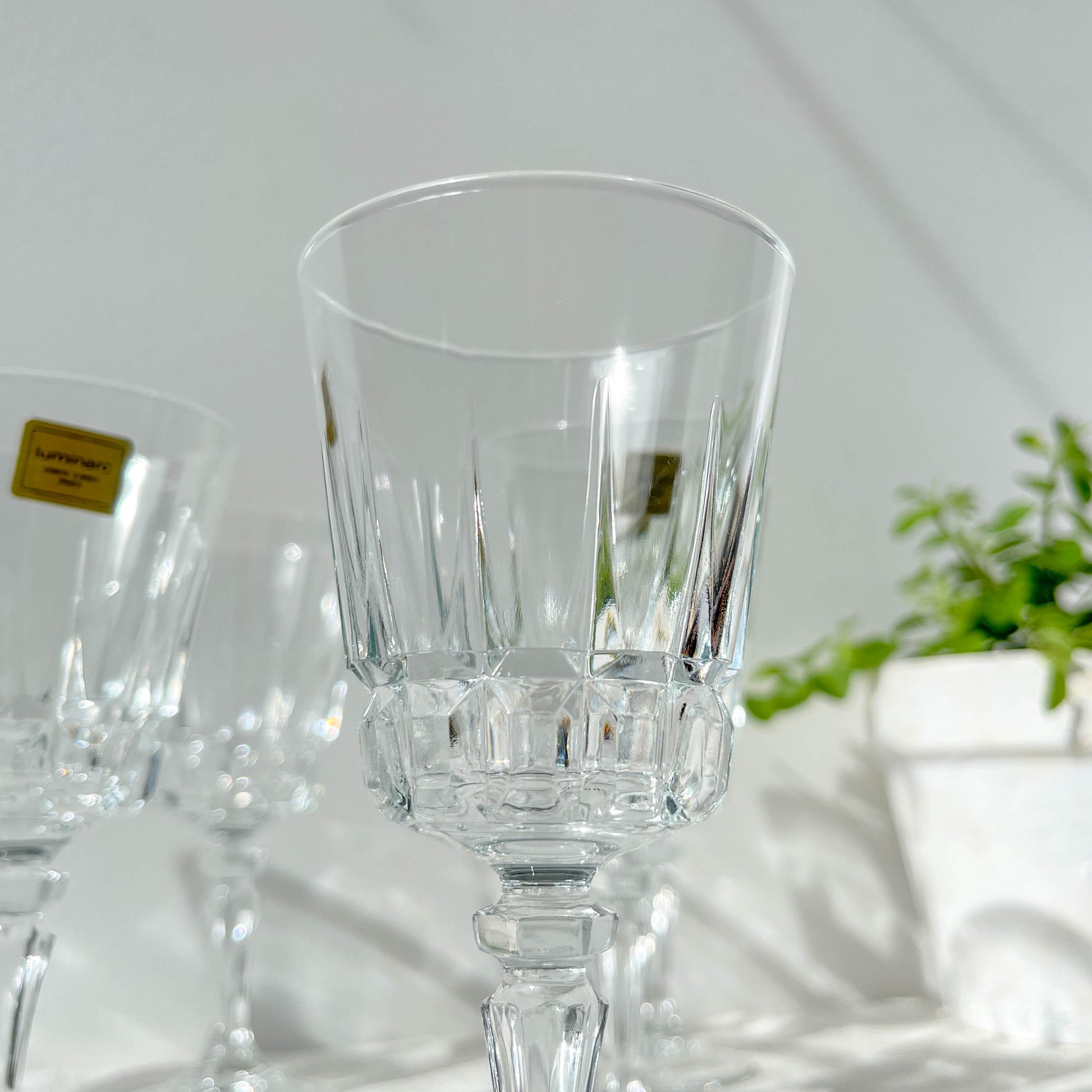 6 verres à vin rouge vintage en cristal – Cristal d'Arques modèle Chantelle