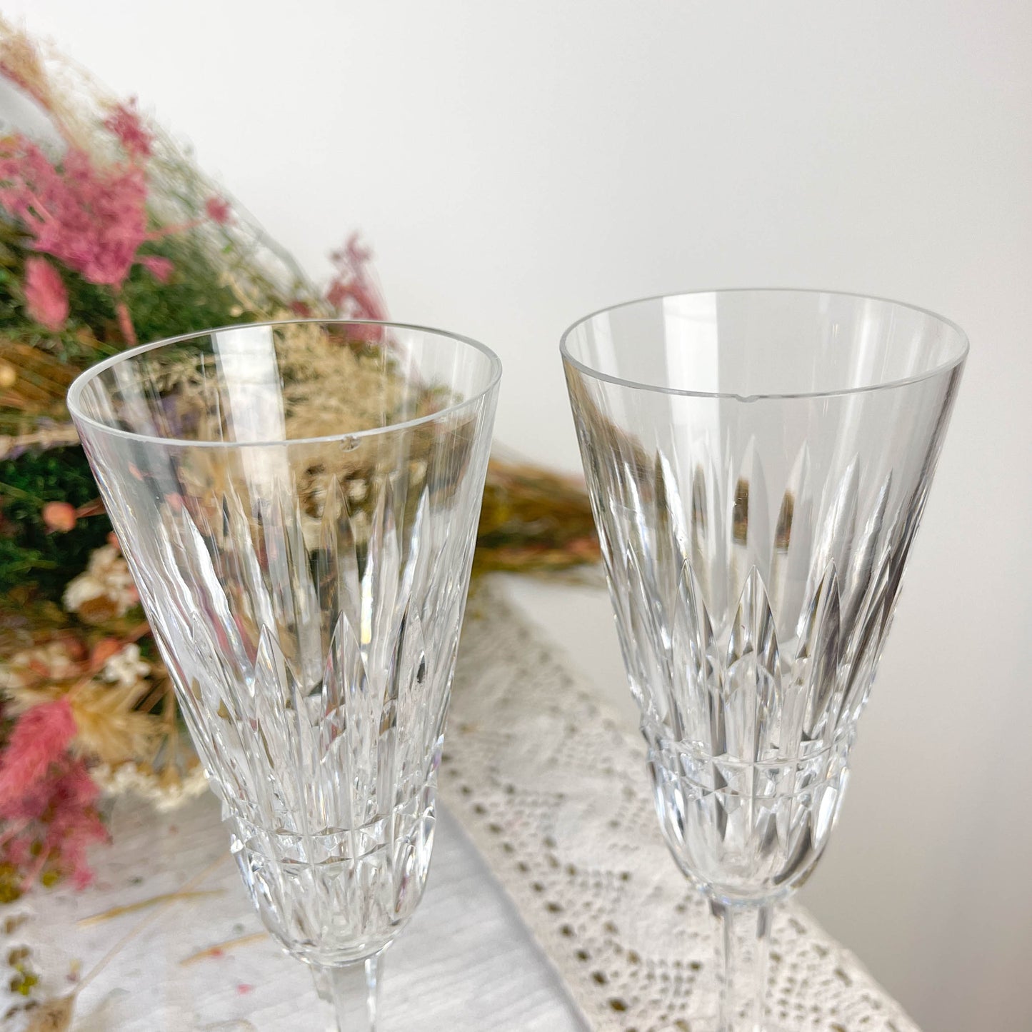 9 Flûtes Cristal ciselé Français