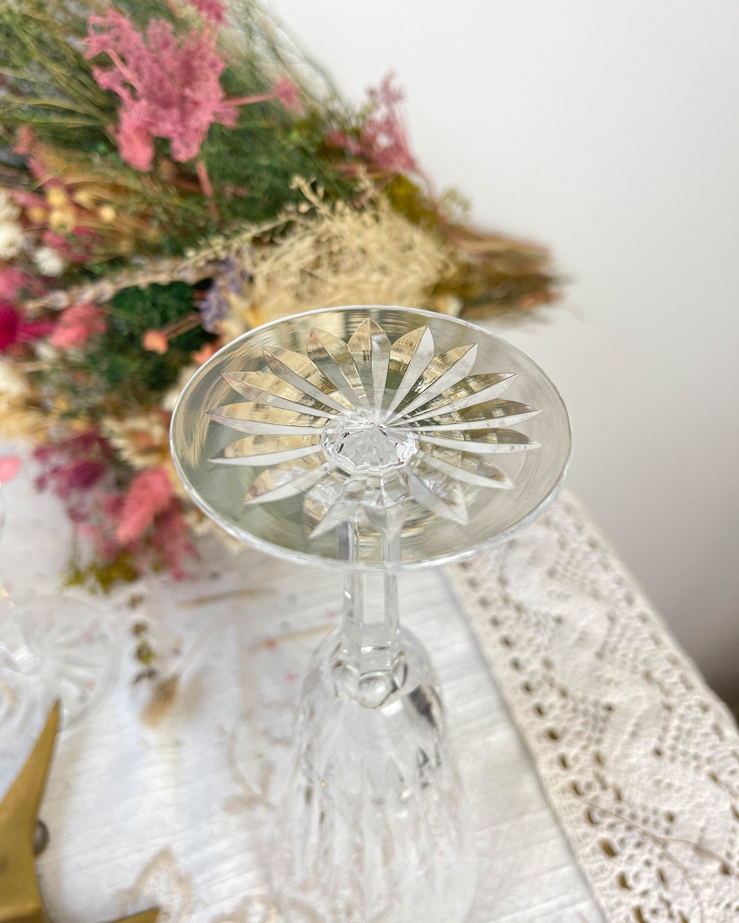 9 Flûtes Cristal ciselé Français
