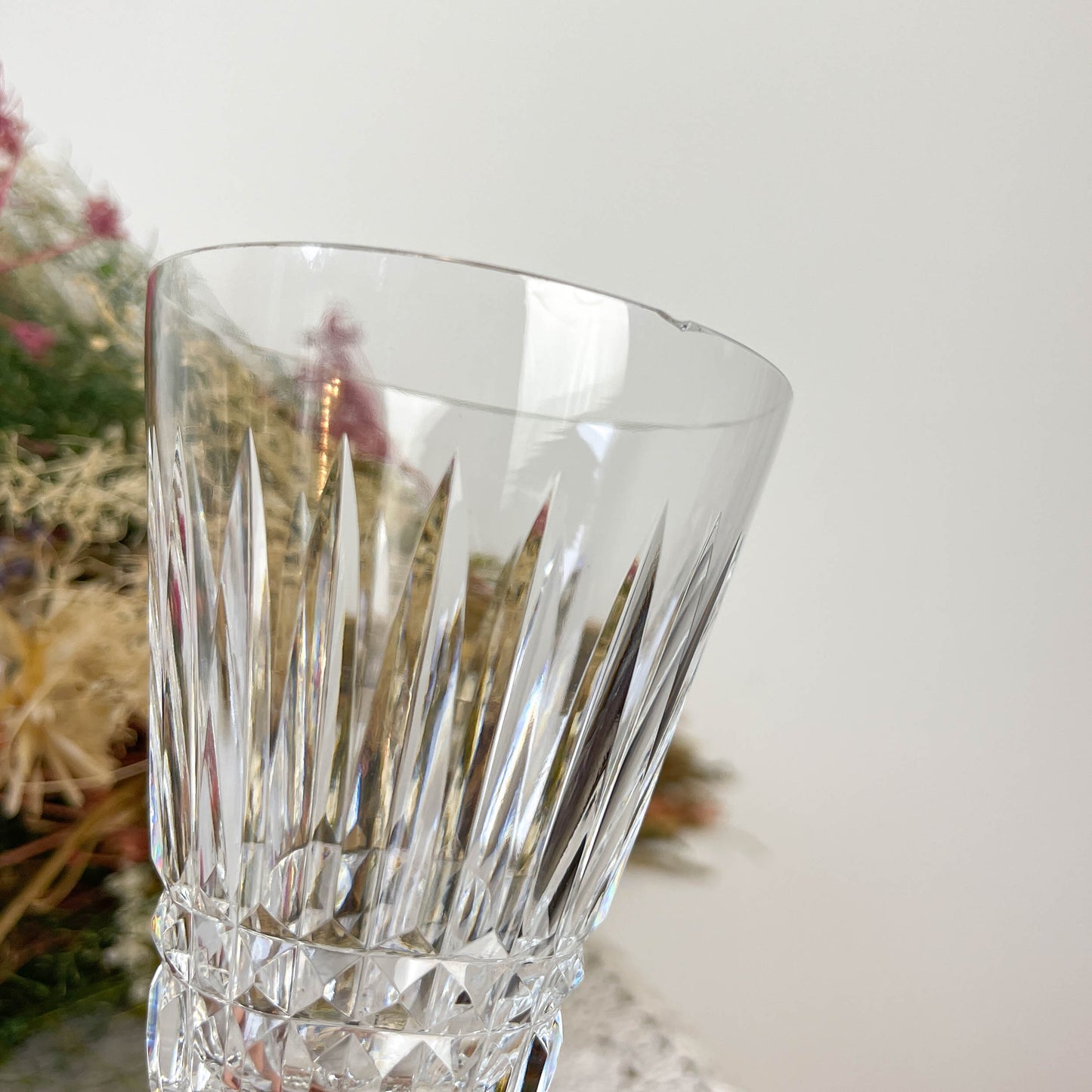 6 Verres à vin rouge Cristal ciselé Français