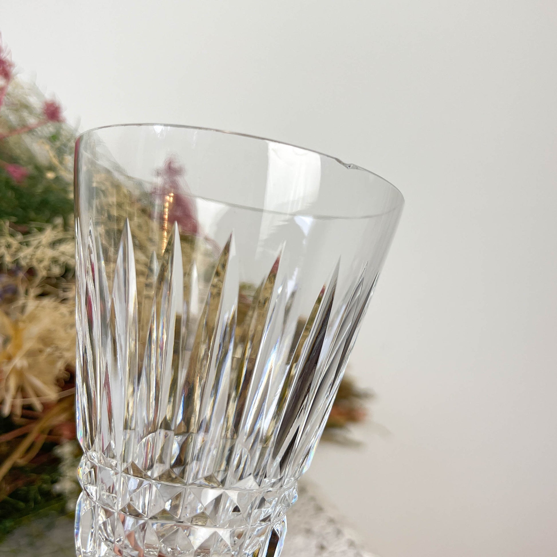 6 Verres à vin rouge Cristal ciselé Français