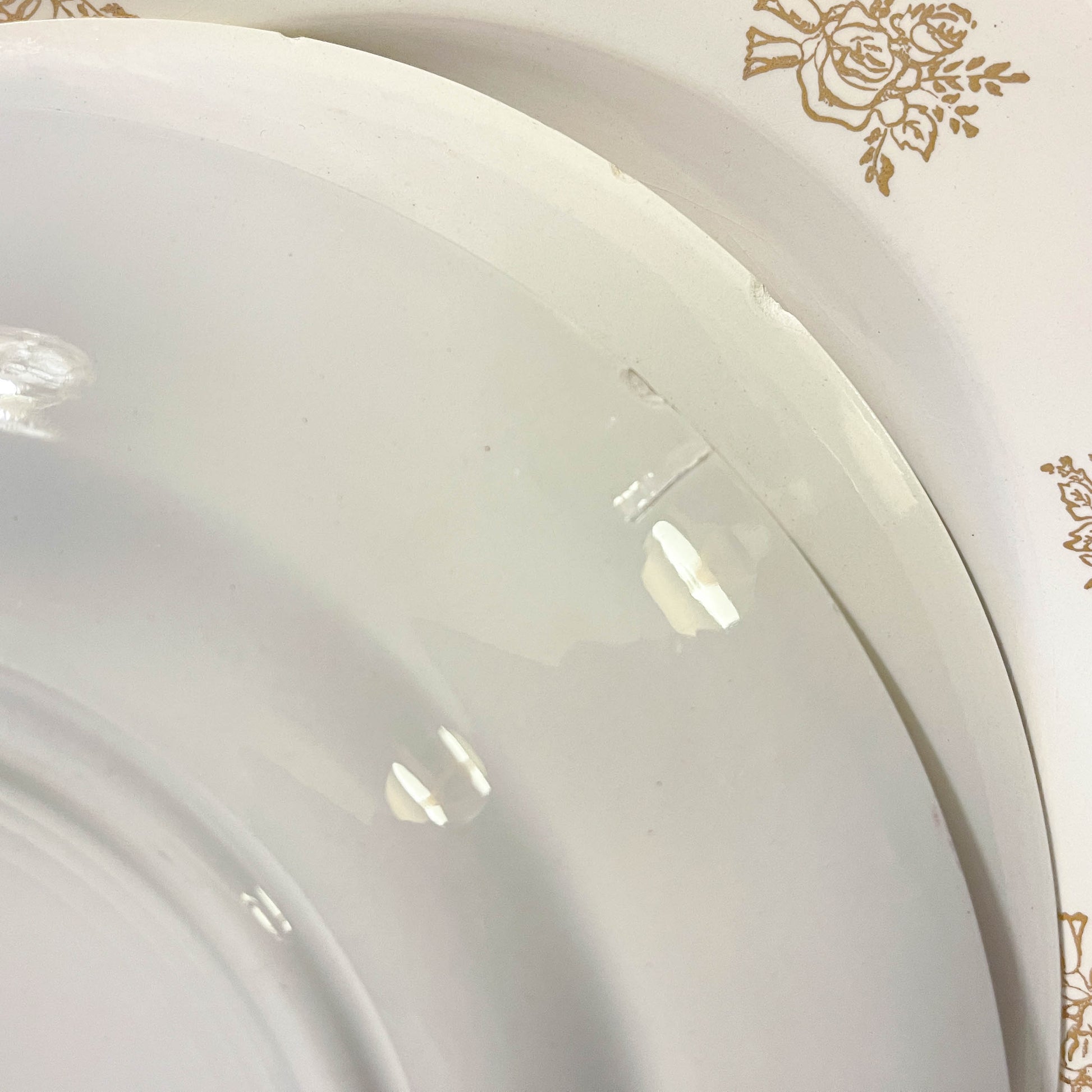 8 Assiettes vintage en porcelaine DIGOIN & SARREGUEMINES France 1950 petites fleurs dorées