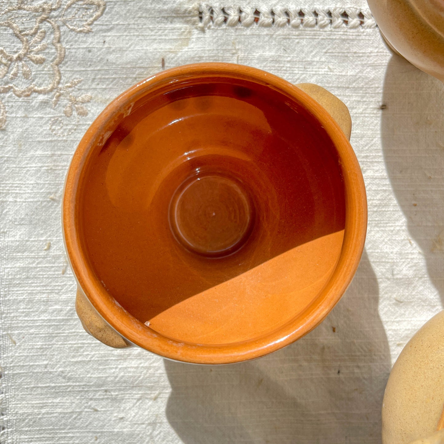6 Bols à Soupe à l'Oignon Tête de Lion en Céramique Vintage Emile Henry - Beige et miel, Made in France