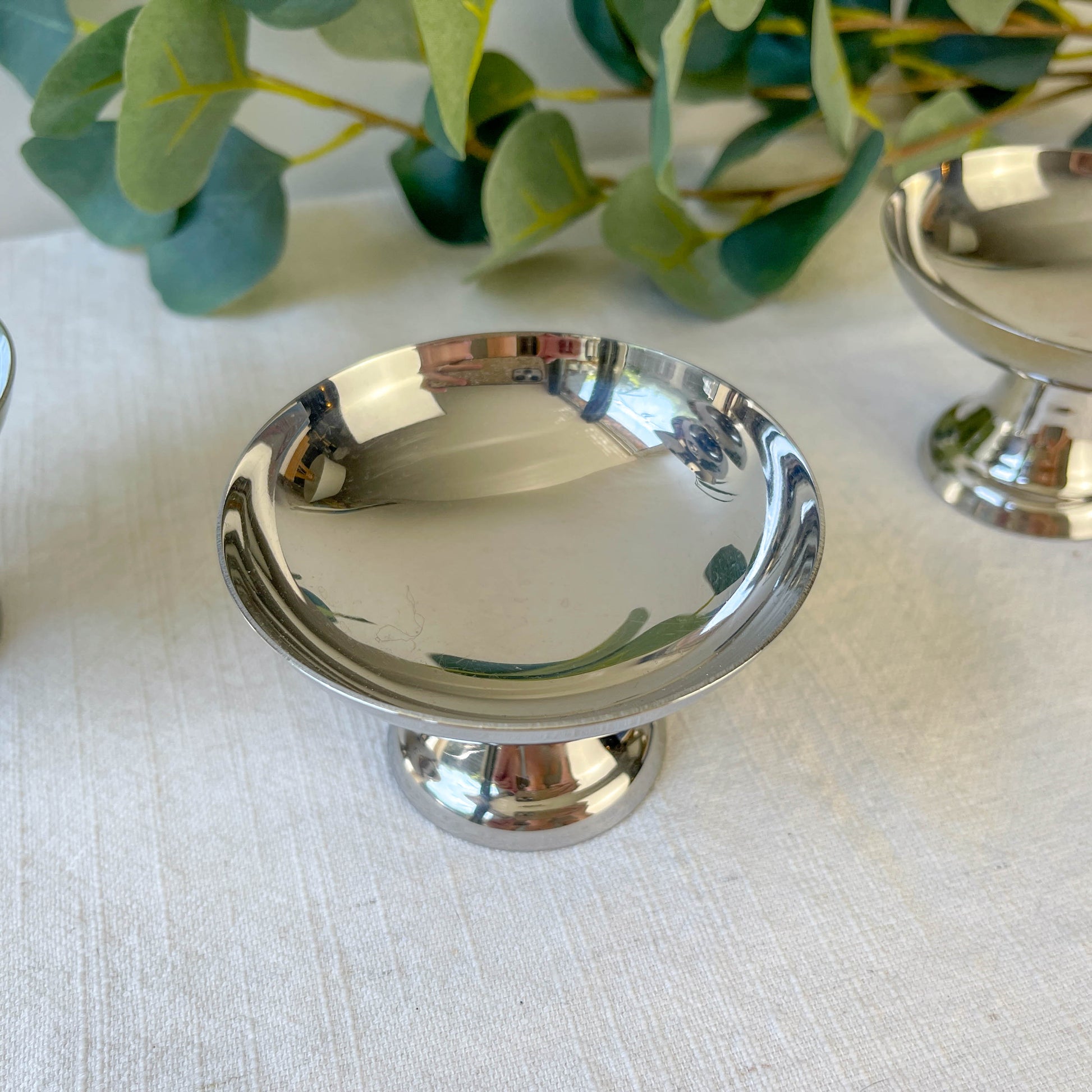 6 Coupelles Vintage Inox Années 70