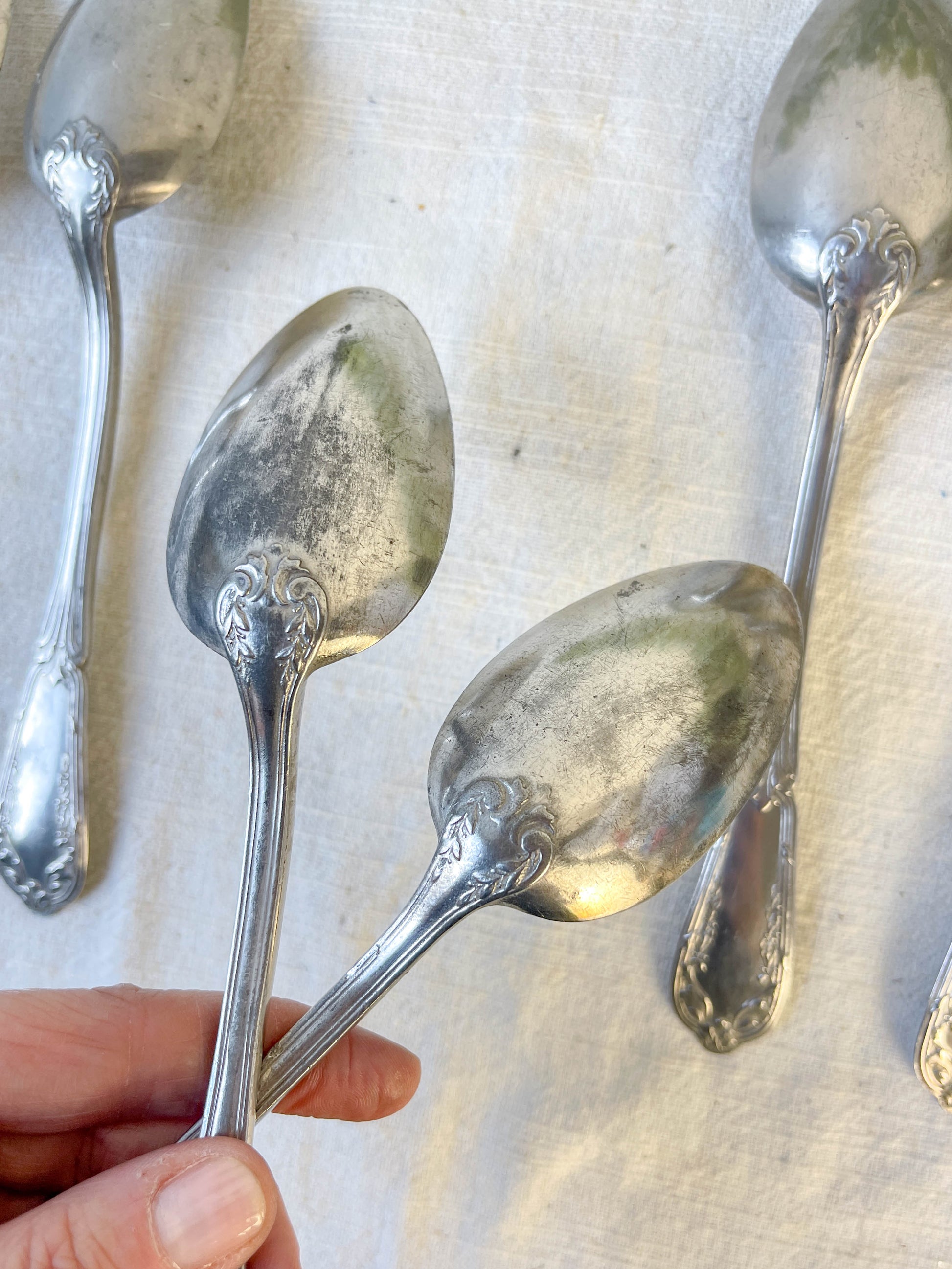 Ensemble de 8 cuillères à soupe vintage