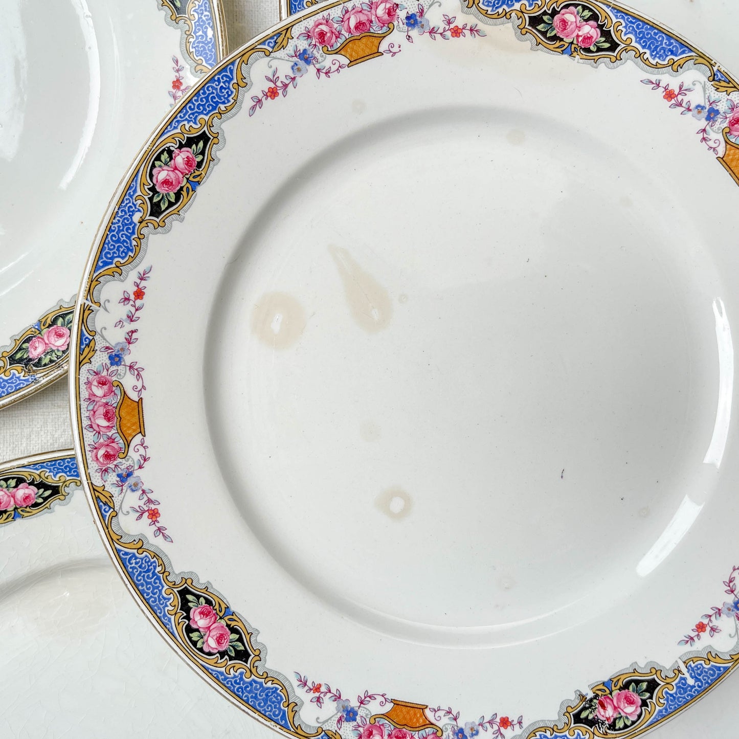 6 Petites assiettes vintage fleuries DIGOIN SARREGUEMINES – Années 1950