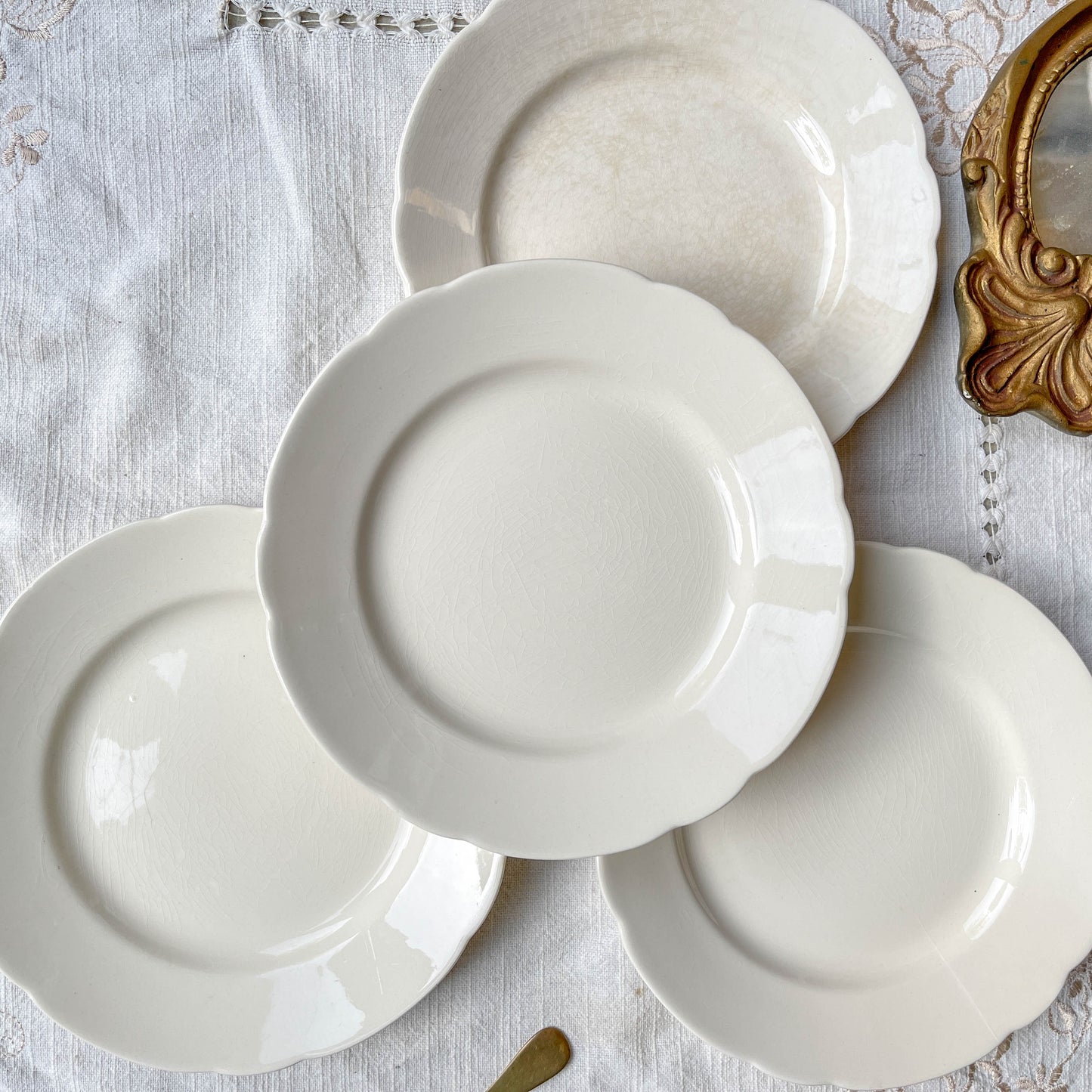 7 Petites Assiettes Vintage en Porcelaine Blanche – Villeroy & Boch