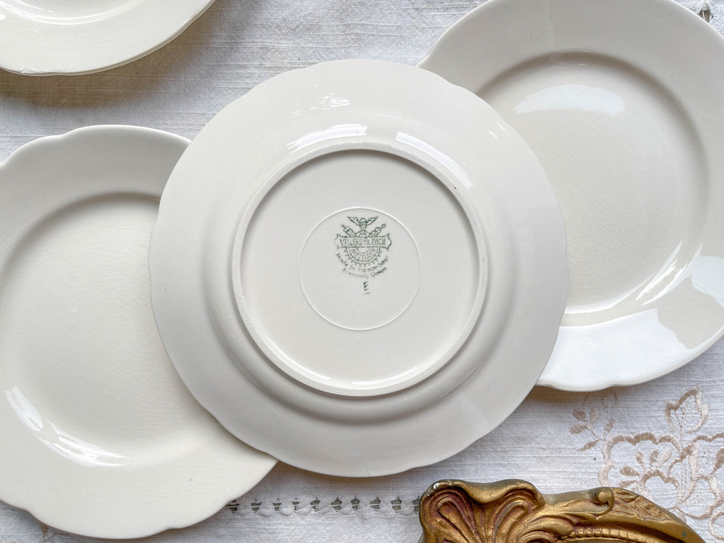 7 Petites Assiettes Vintage en Porcelaine Blanche – Villeroy & Boch