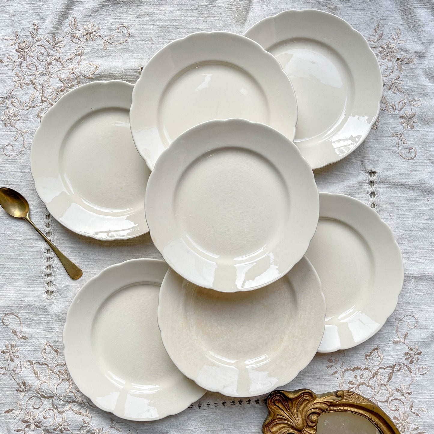 7 Petites Assiettes Vintage en Porcelaine Blanche – Villeroy & Boch
