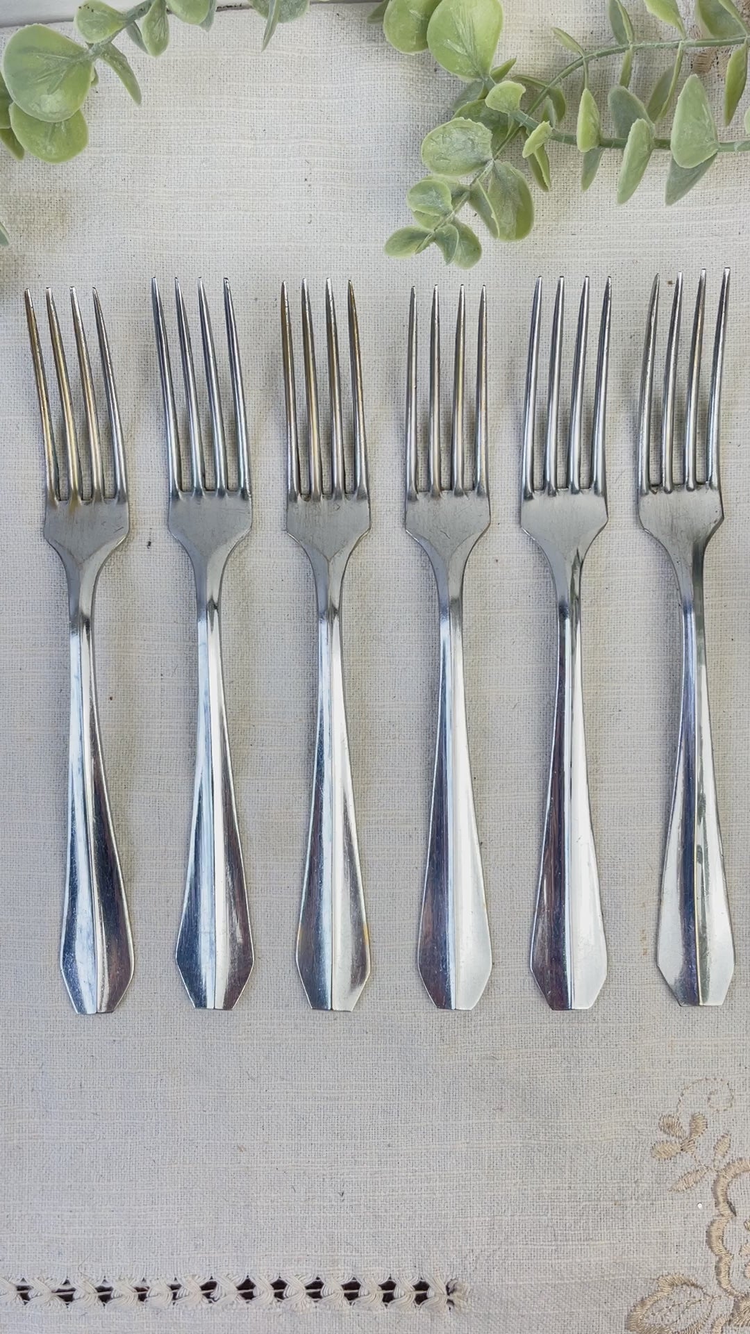 6 Fourchettes vintage en inox vlm italia