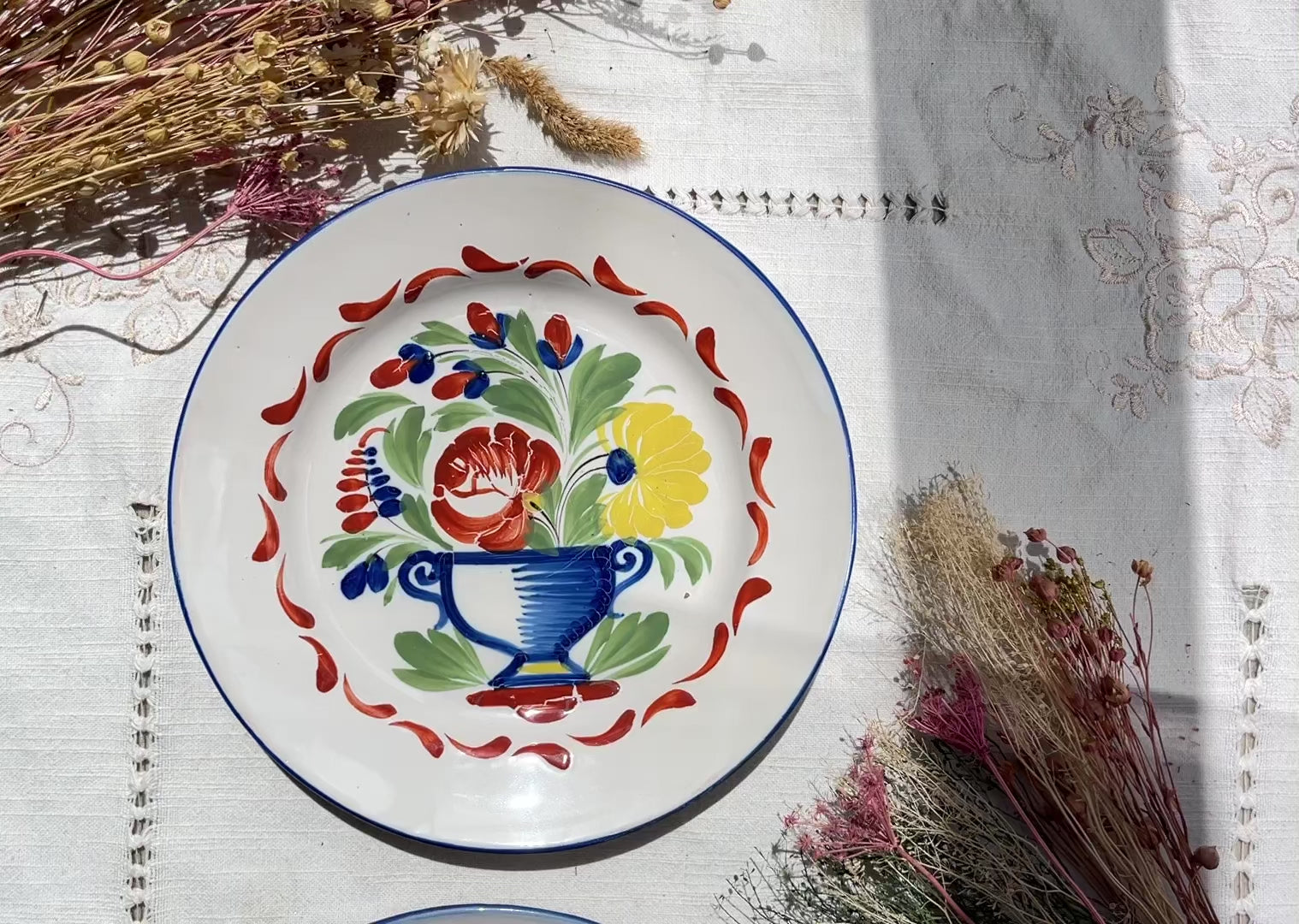 2 Assiettes ST CLEMENT Luneville XIXème  motif fleuris