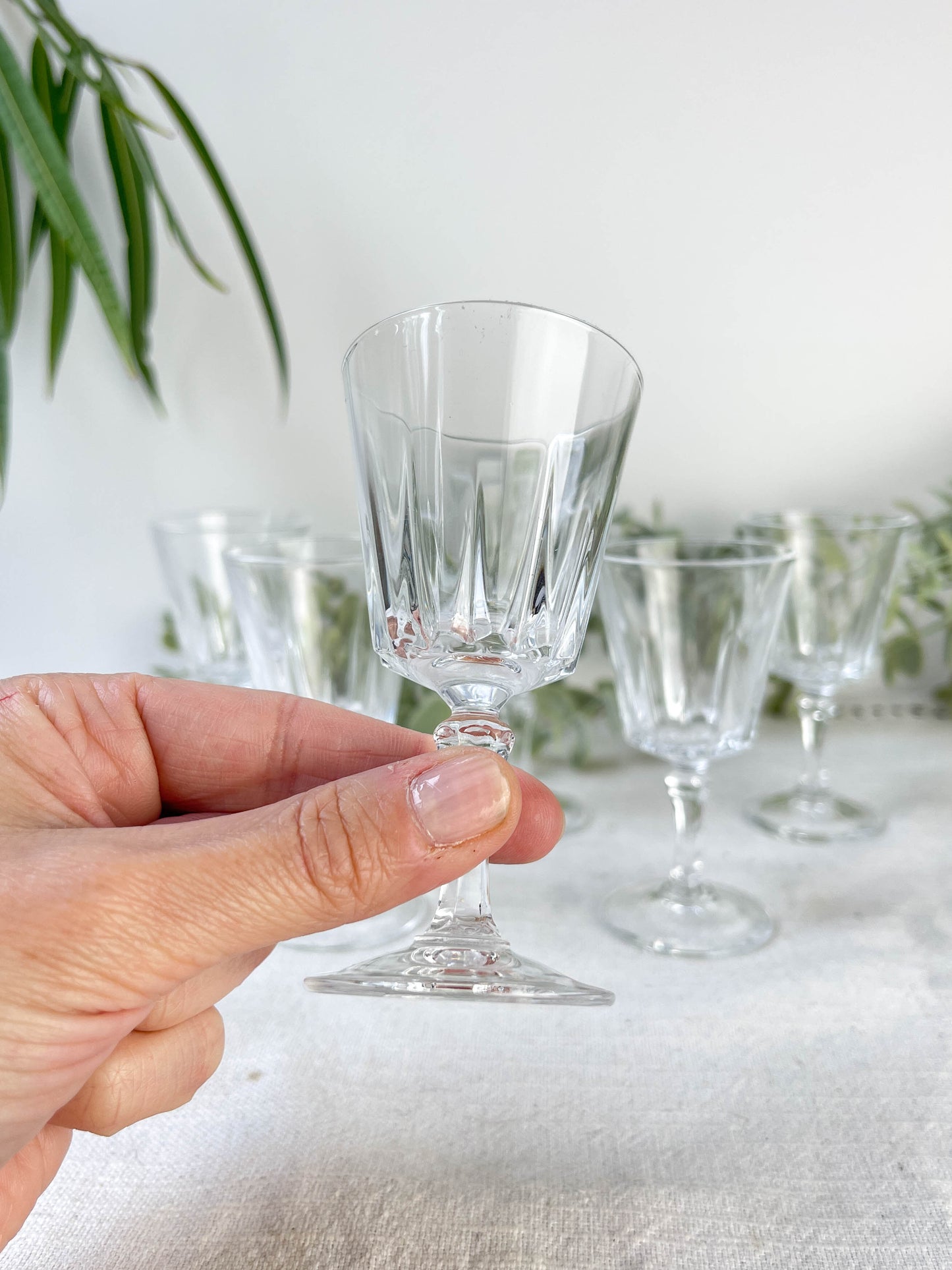 6 Verres à liqueur vintage Cristal D'Arques Versailles