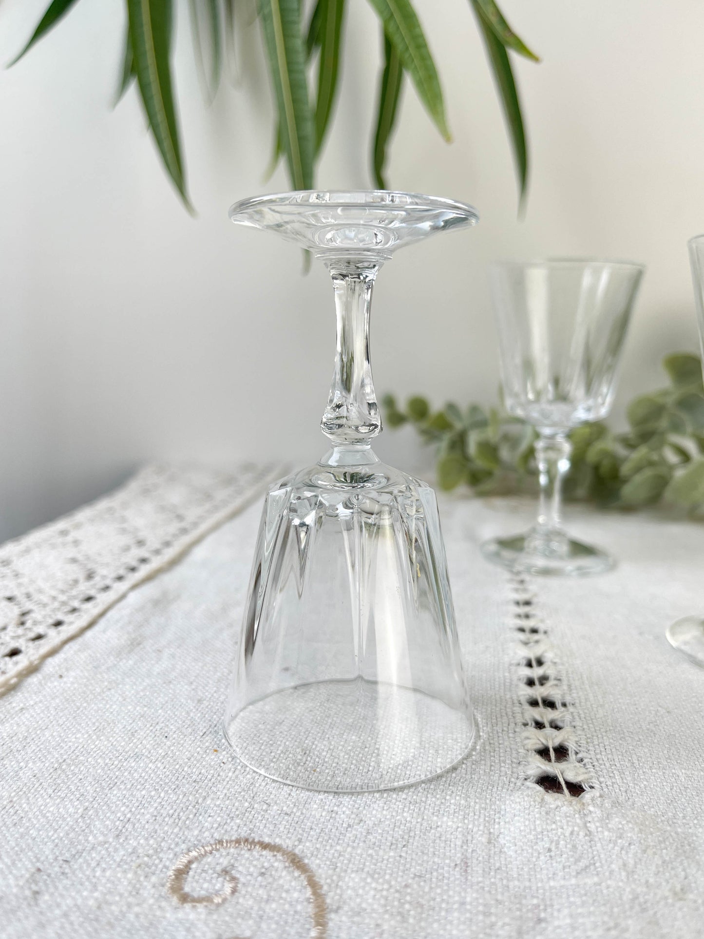 6 Verres à liqueur vintage Cristal D'Arques Versailles