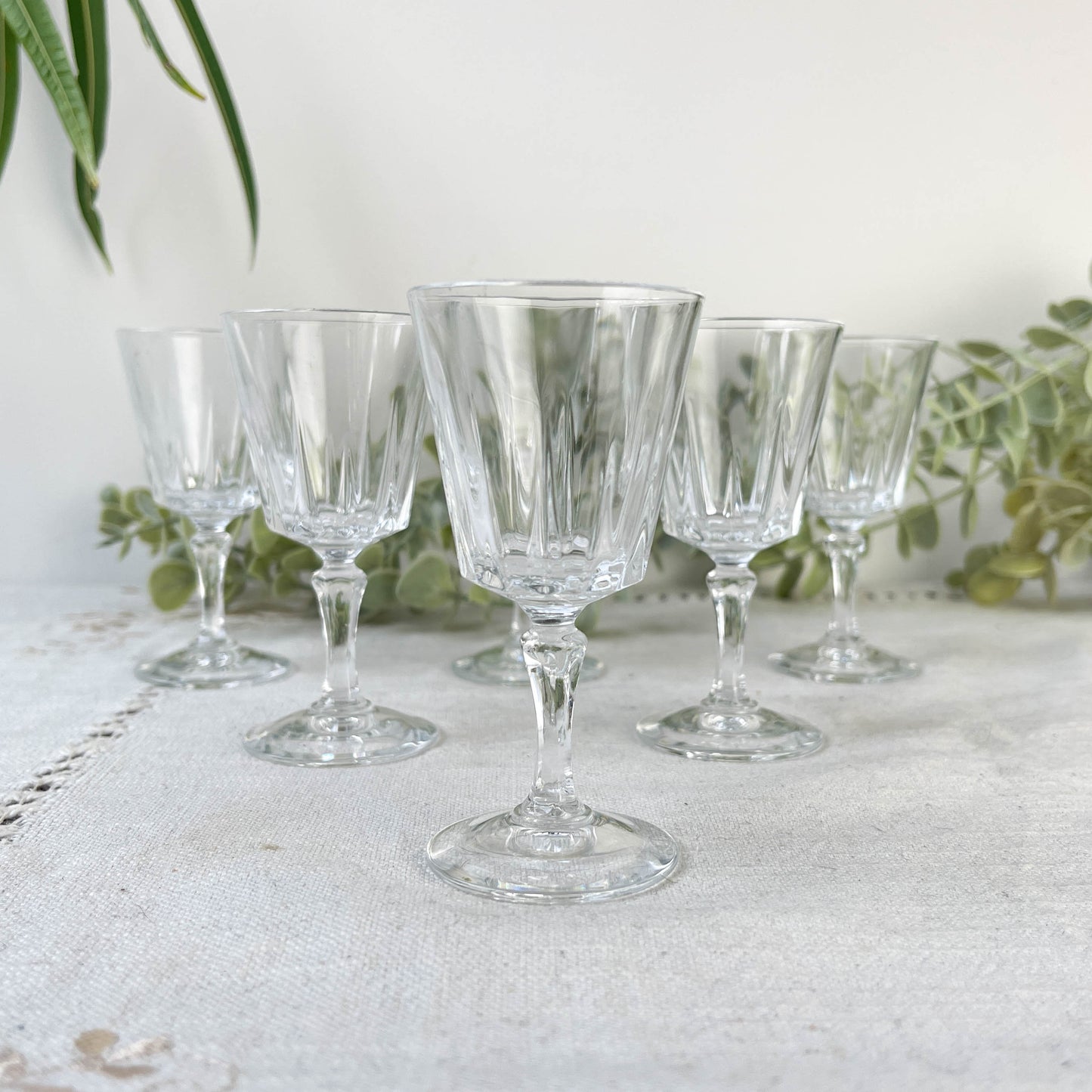 6 Verres à liqueur vintage Cristal D'Arques Versailles