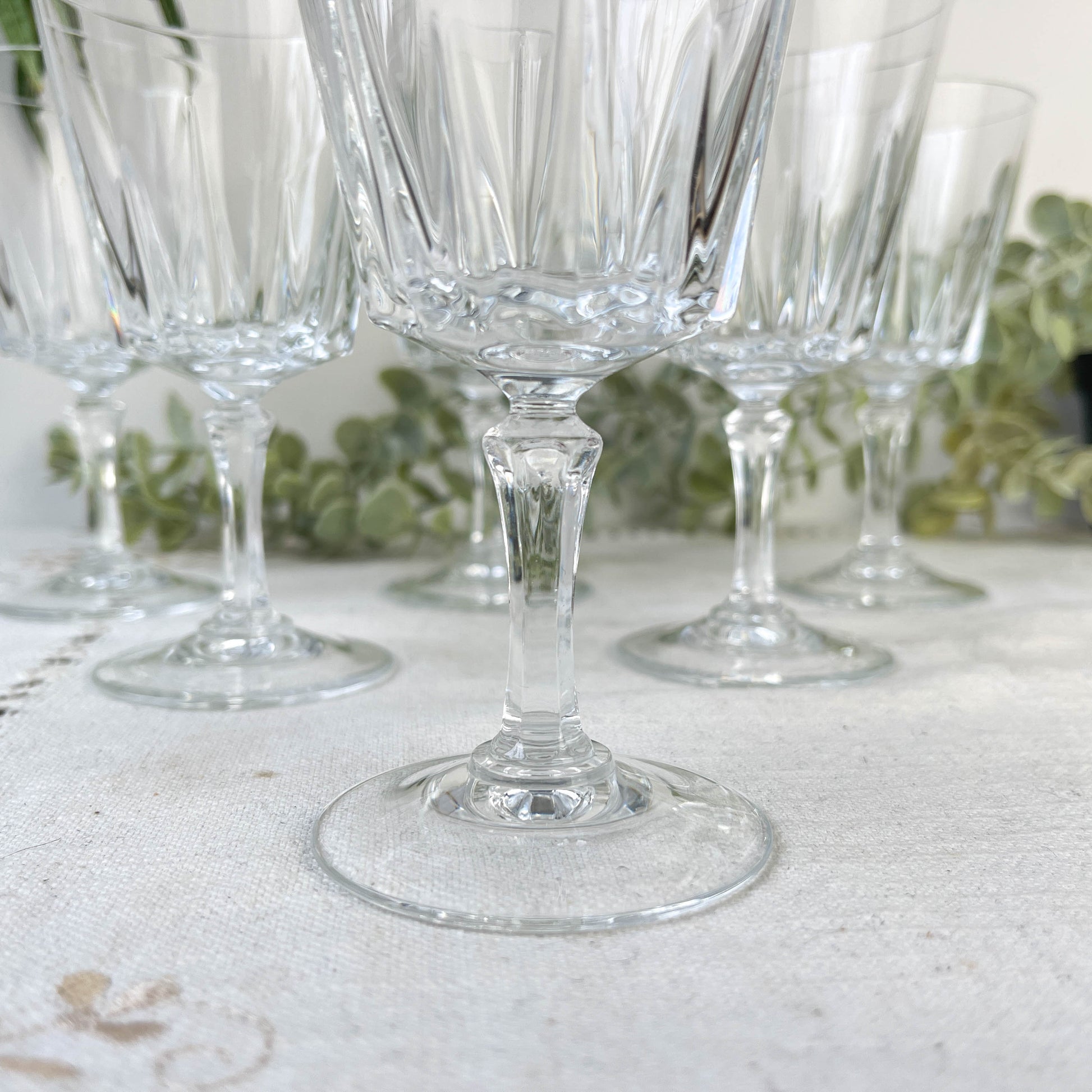 6 Verres à vin rouge vintage Cristal D'Arques Versailles n4