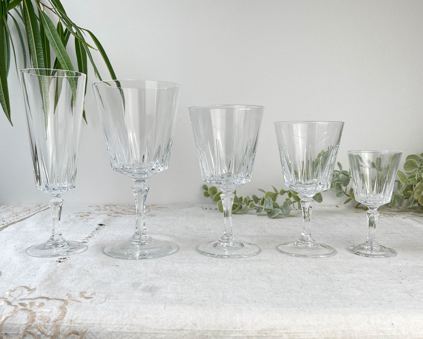 6 Verres à liqueur vintage Cristal D'Arques Versailles