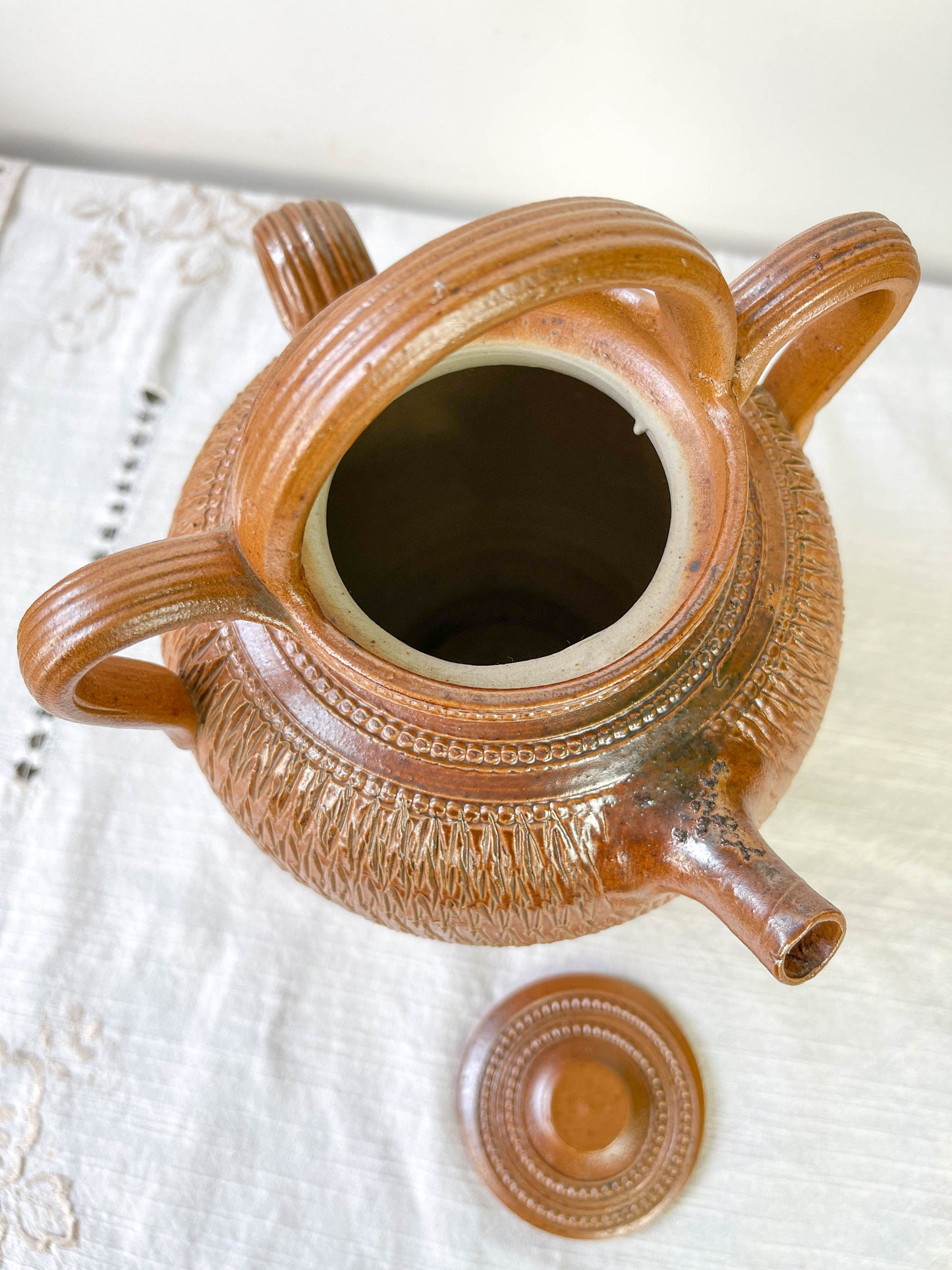 Ancienne Cruche Gargoulette en terre cuite