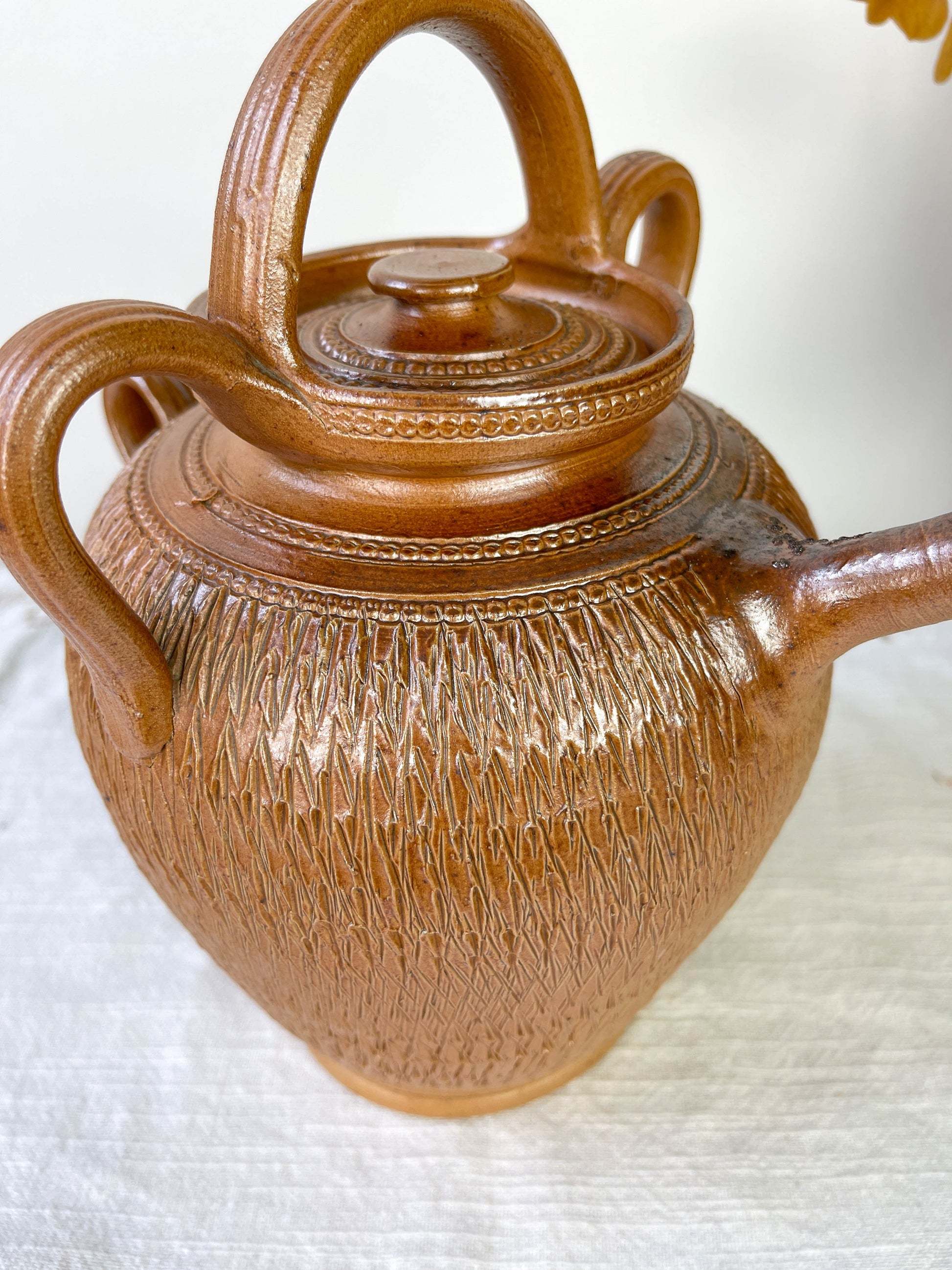 Ancienne Cruche Gargoulette en terre cuite