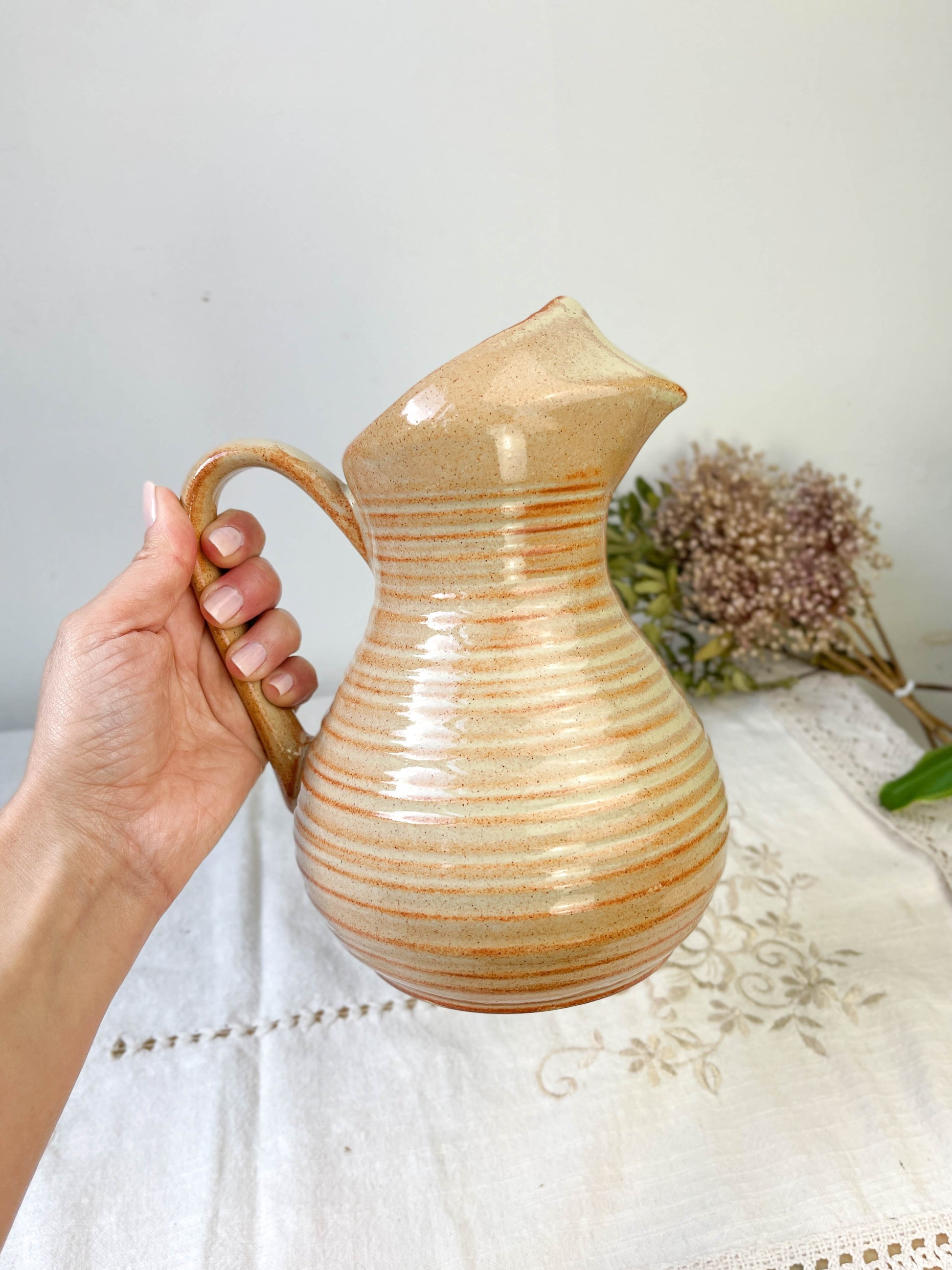 Pichet en grès émaillé vintage