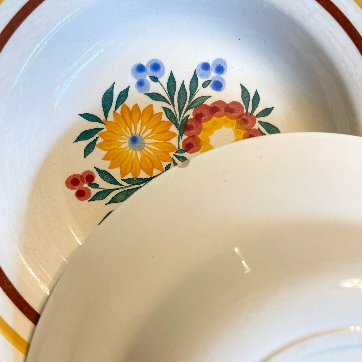 5 ORSAY Printemps Paris earthenware soup plates