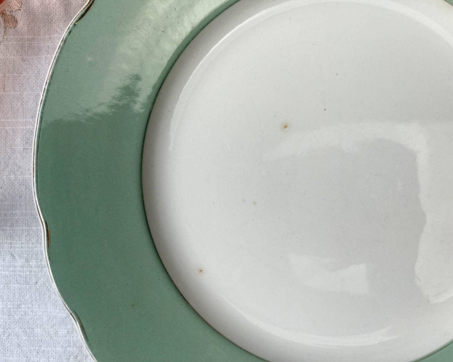 6 Assiettes porcelaine + 6 petites assiettes dépareillées vintage
