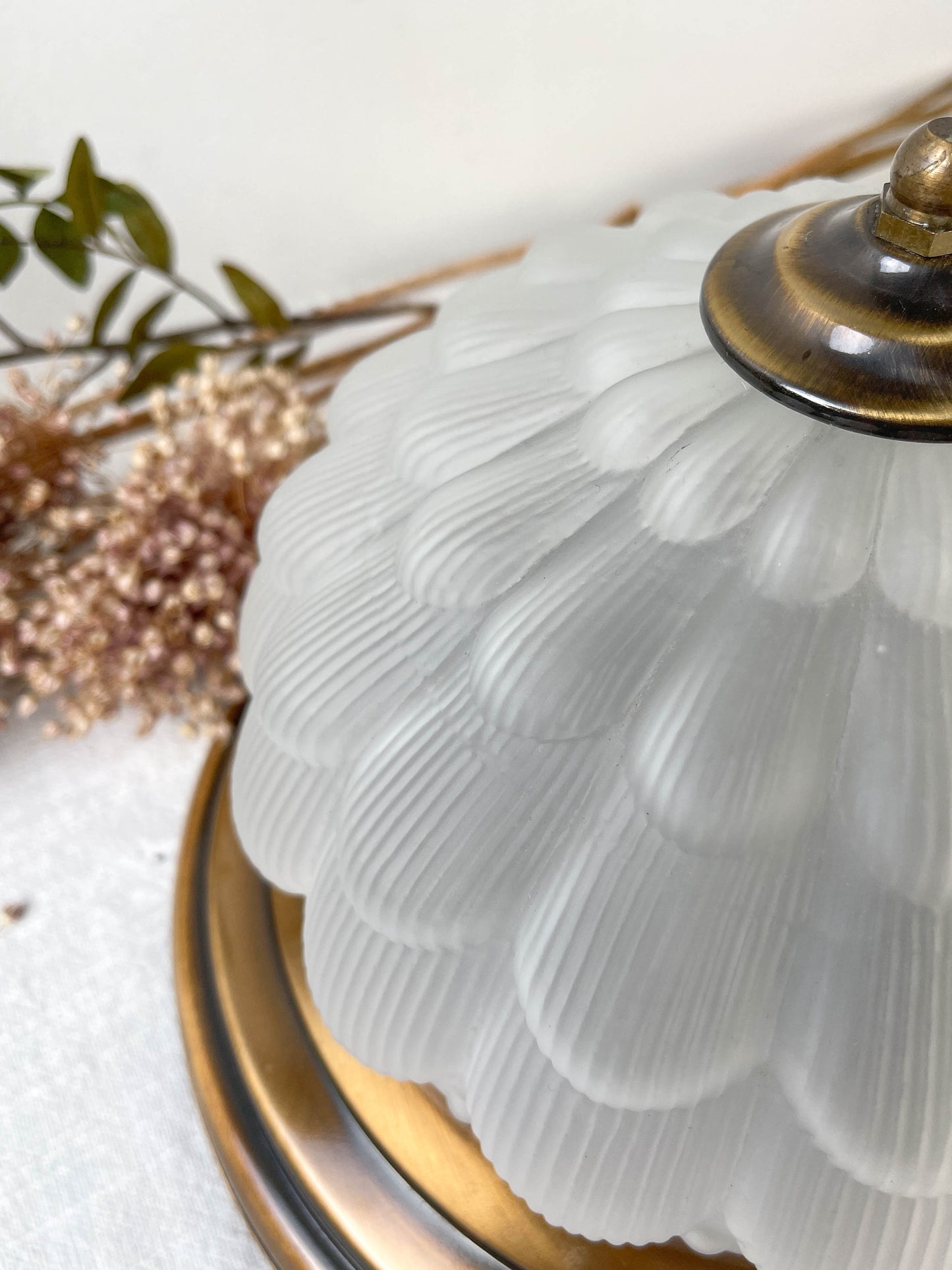 Vintage Globe table lamp in old glass