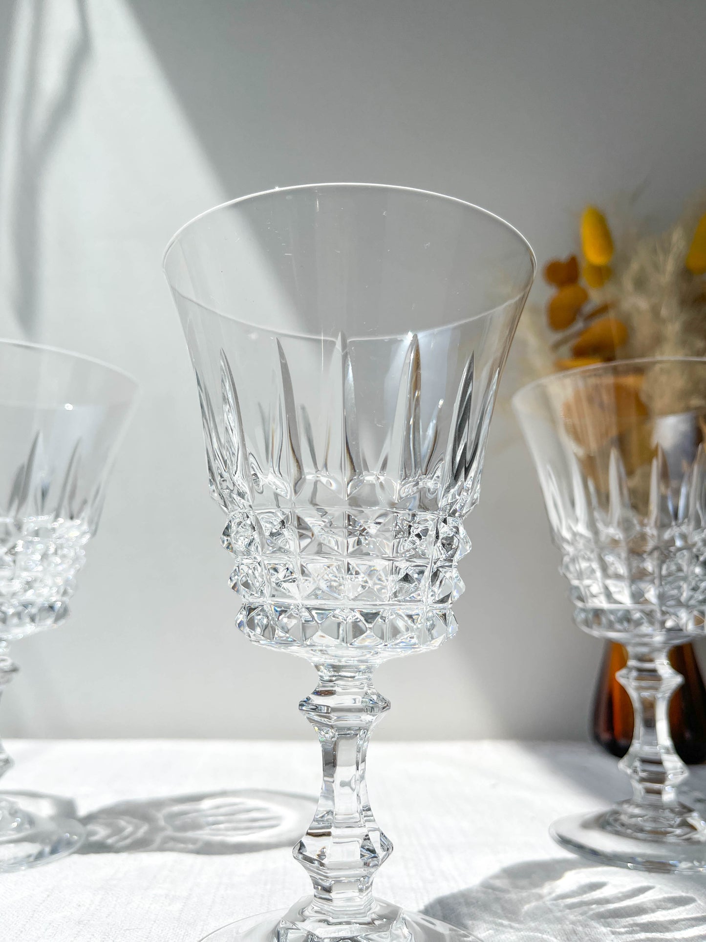 5 Cristal D'Arques water glasses, TUILERIES model
