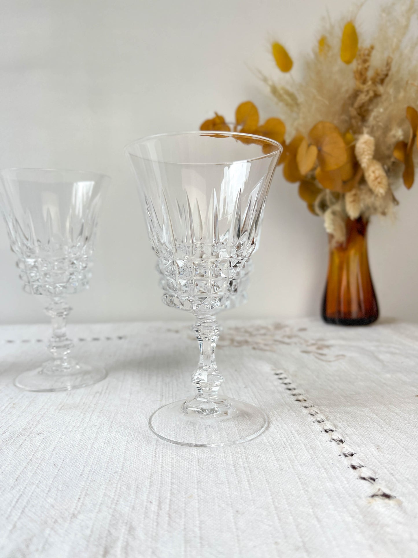 6 Verres à vin rouge Cristal D'Arques modèle TUILERIES