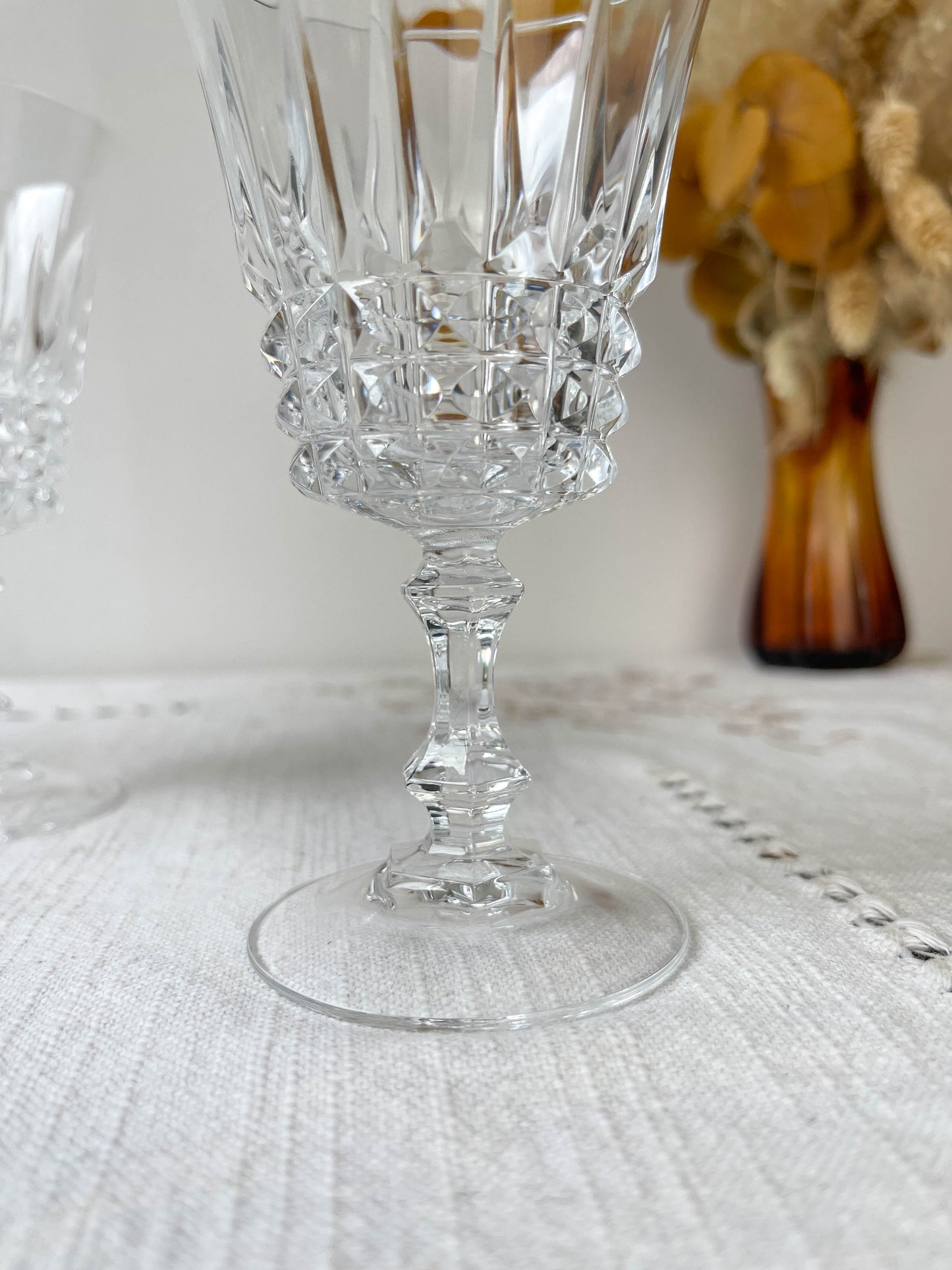 6 Verres à vin rouge Cristal D'Arques modèle TUILERIES