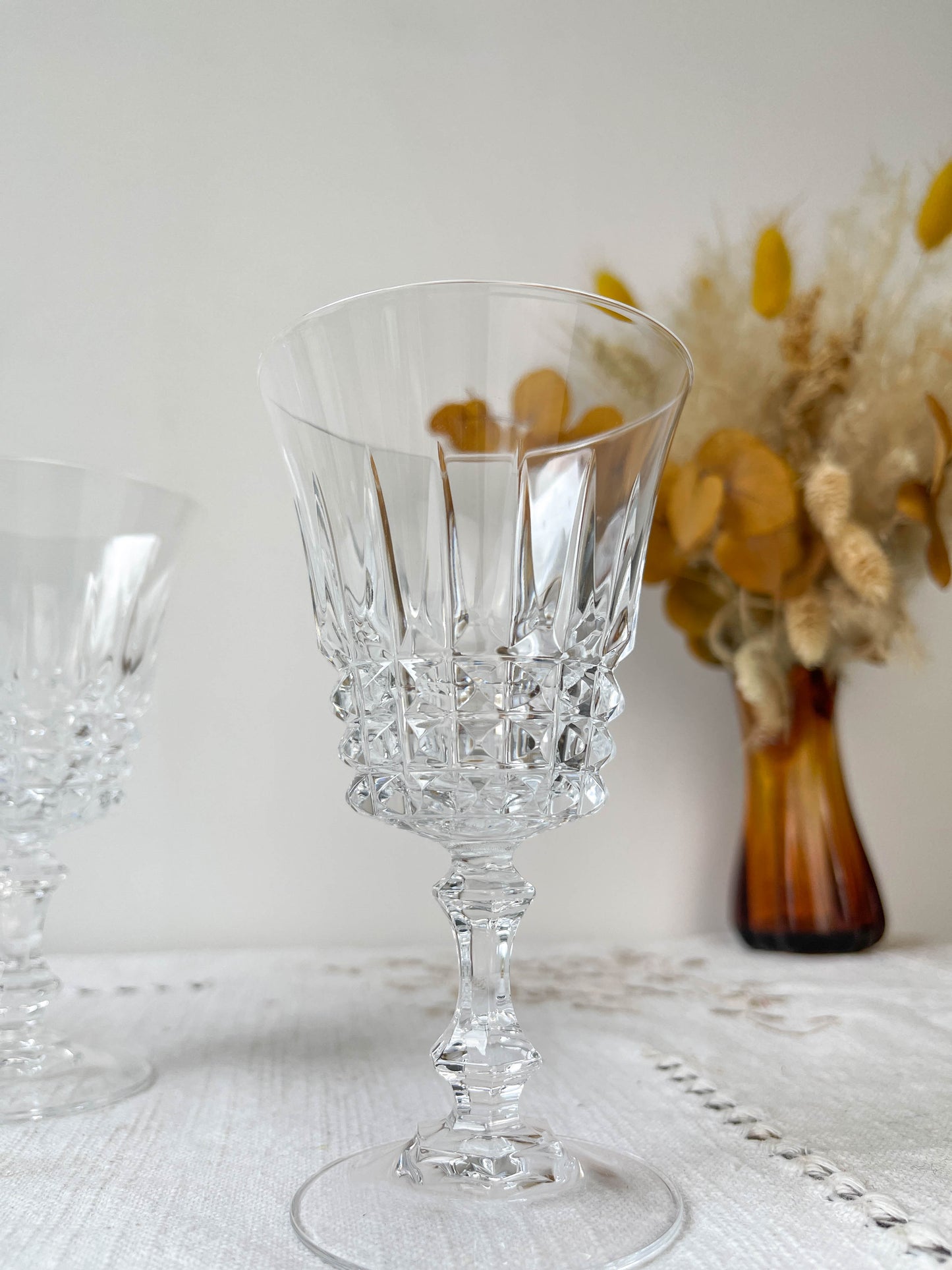 6 Verres à vin rouge Cristal D'Arques modèle TUILERIES
