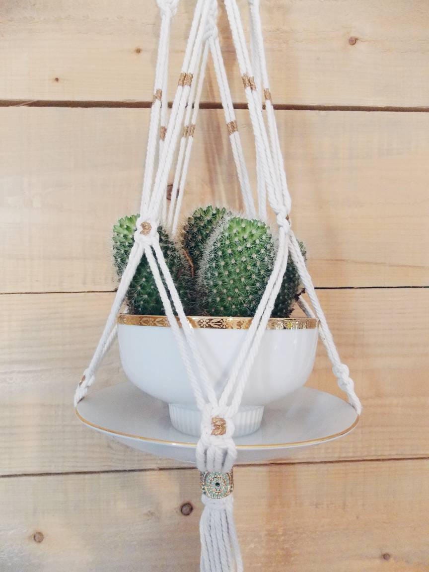 Suspension porte plante en crochet