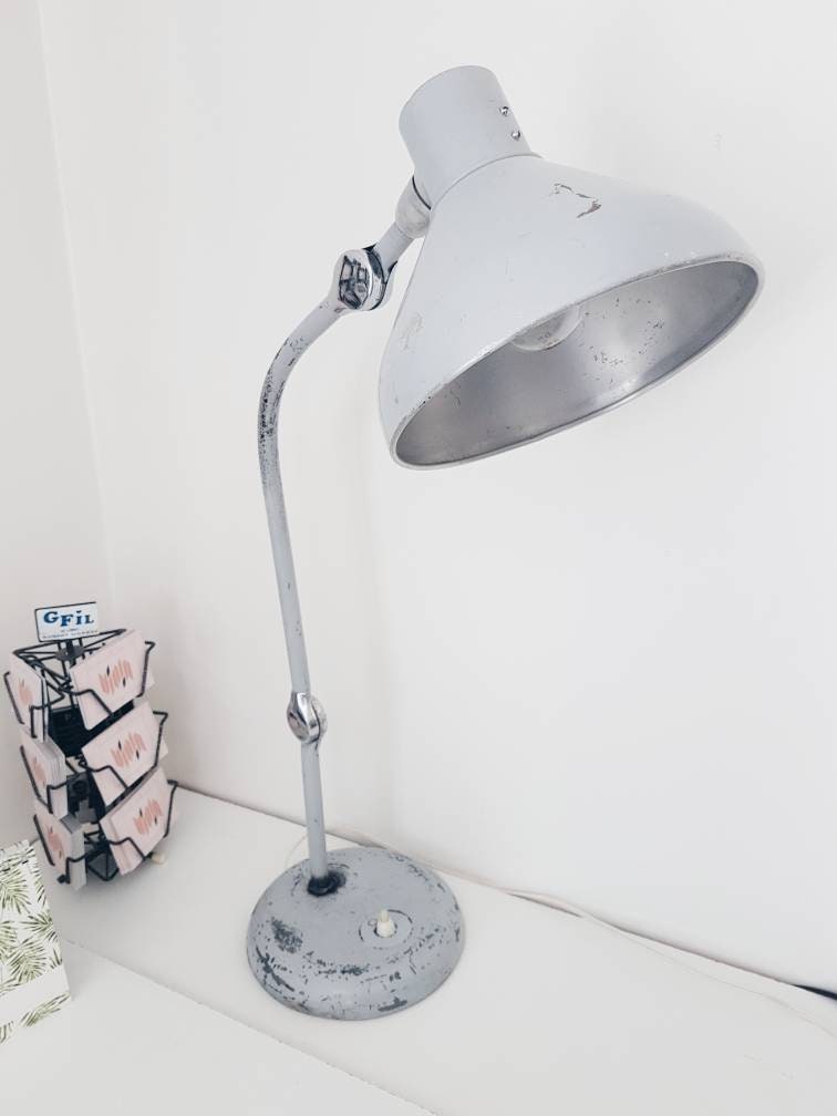 Lampe Atelier JUMO GS1 grise style JIELDE, 1950 - violn.fr