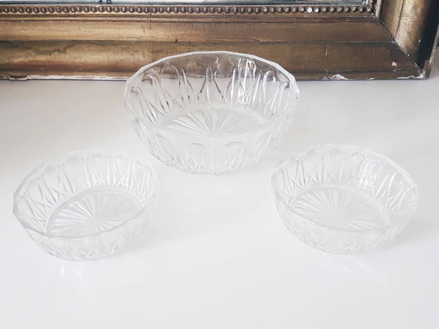 Service à dessert en verre vintage - violn.fr