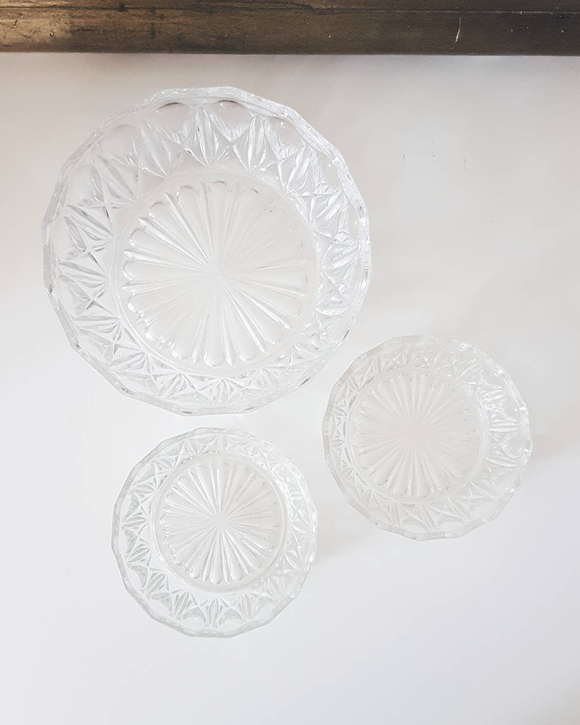 Service à dessert en verre vintage - violn.fr