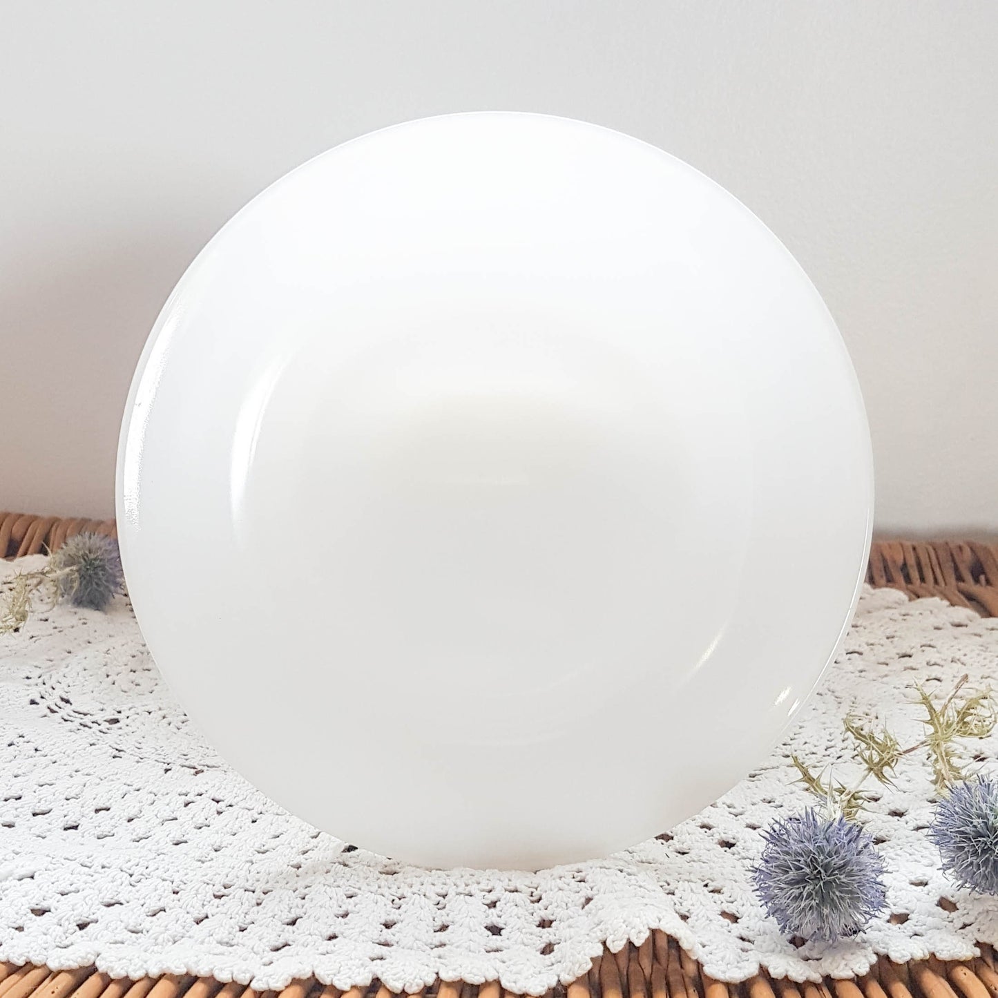 6 small white Arcopal plates made in France
