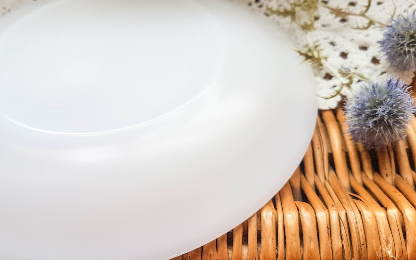 6 small white Arcopal plates made in France