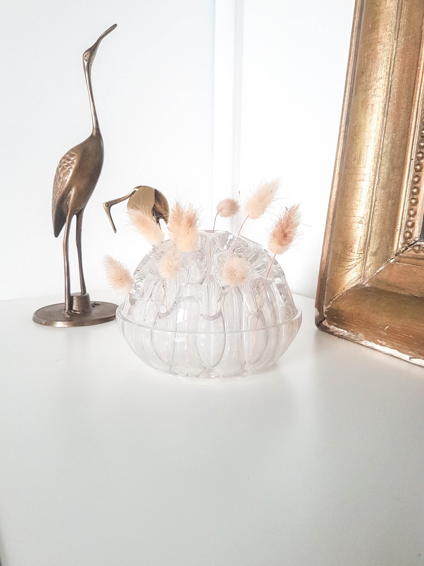 Pique fleur en verre vintage N4 1/2 Made in France
