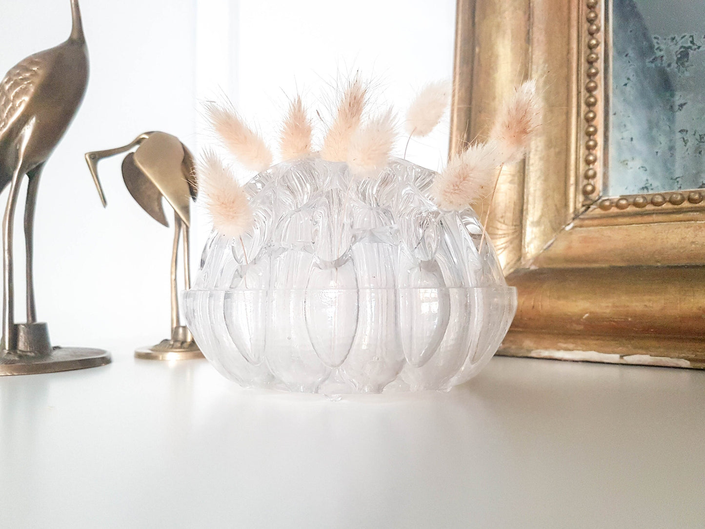 Pique fleur en verre vintage N4 1/2 Made in France