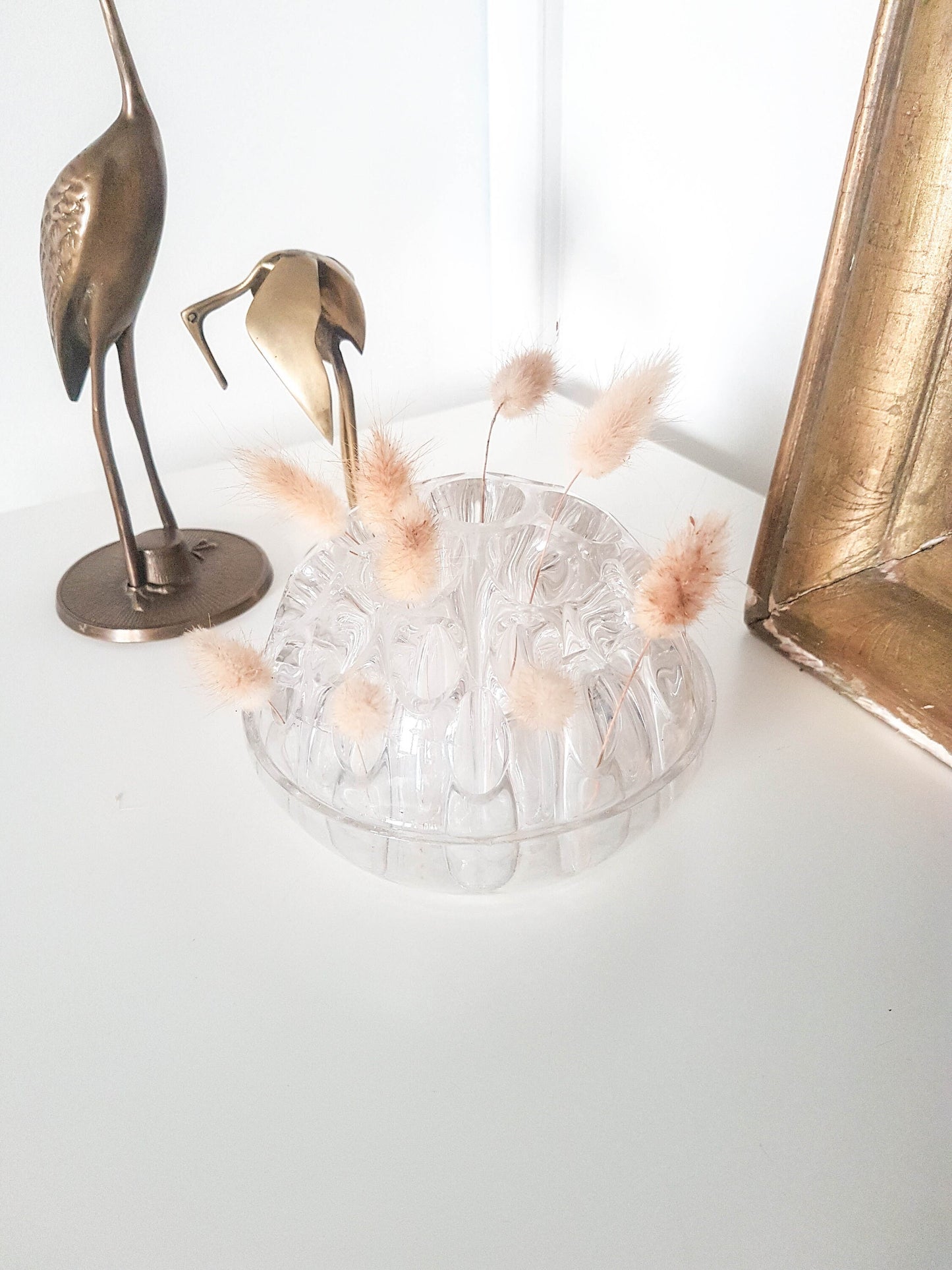 Pique fleur en verre vintage N4 1/2 Made in France