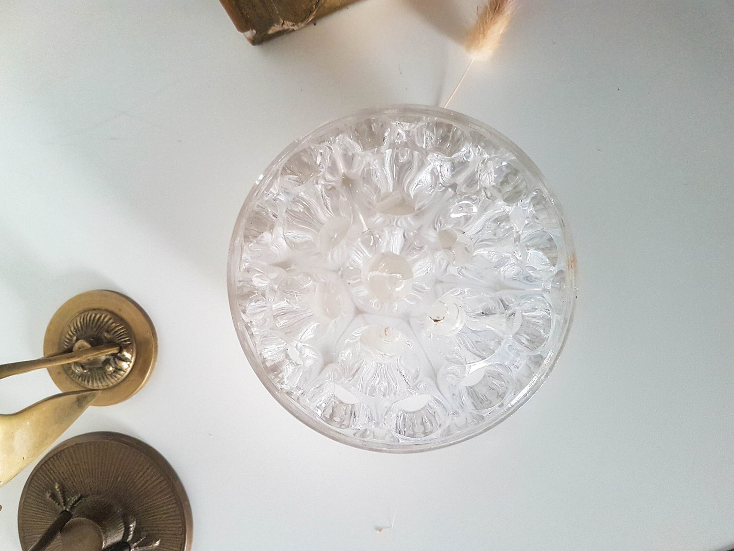 Pique fleur en verre vintage N4 1/2 Made in France