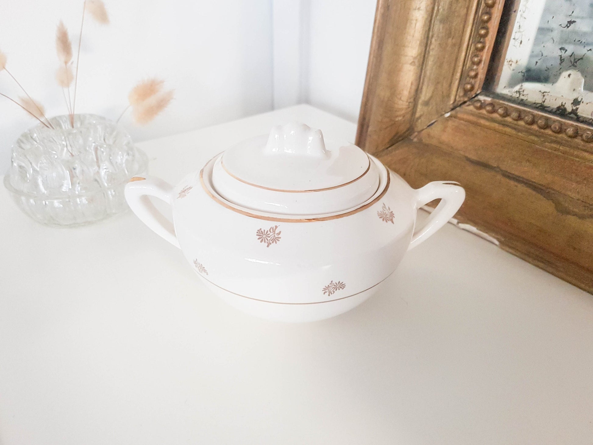 Sucrier en porcelaine Digoin & Sarreguemines modèle NICO, 1950 - violn.fr