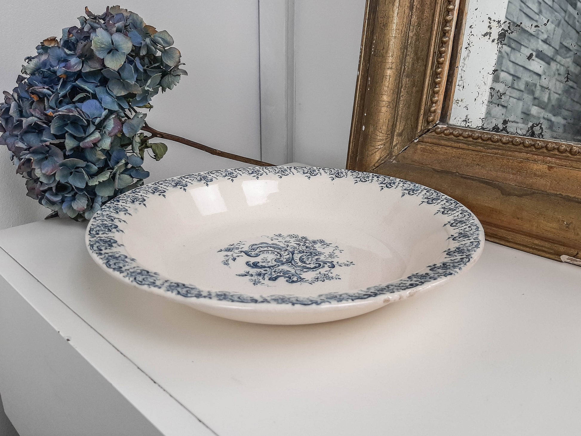 Plat creux terre de fer Gien modèle LOUIS XV - violn.fr
