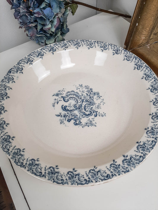 Plat creux terre de fer Gien modèle LOUIS XV - violn.fr