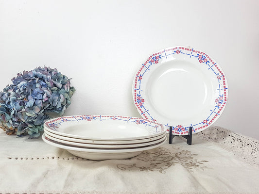 5 Assiettes creuses Saint Amand modèle CLAIRE - violn.fr