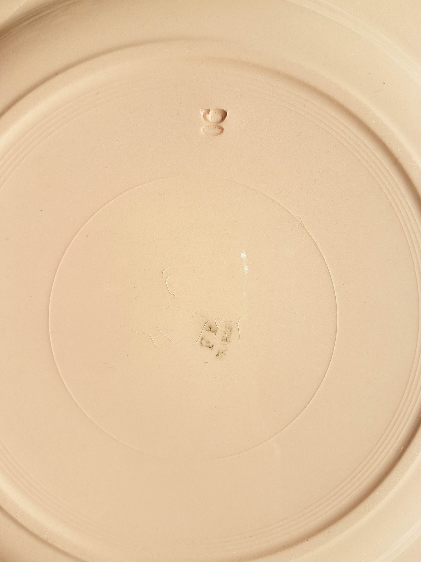 Grand plat rose en Faïence 1900 PEXONNE - violn.fr