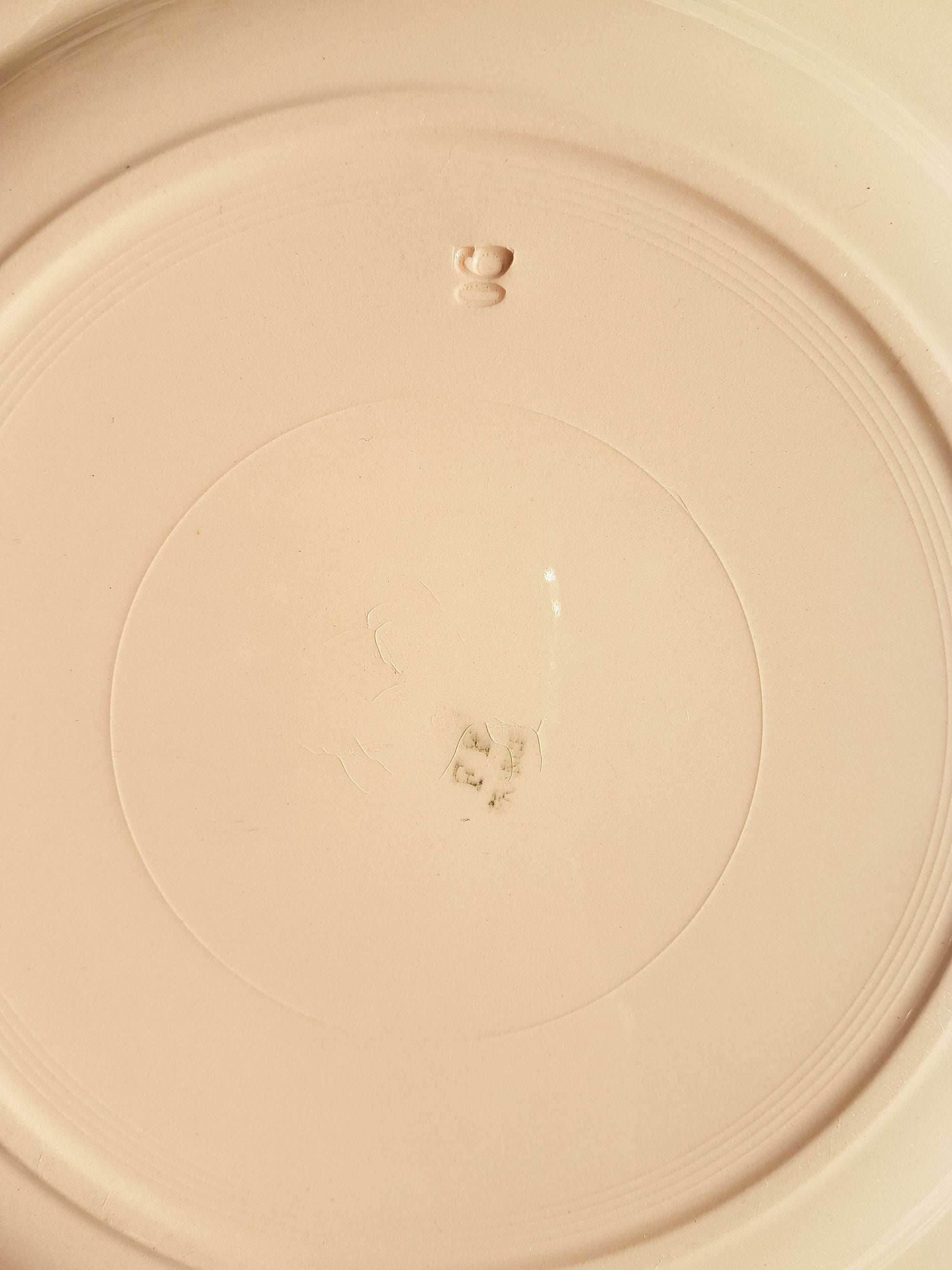 Grand plat rose en Faïence 1900 PEXONNE - violn.fr